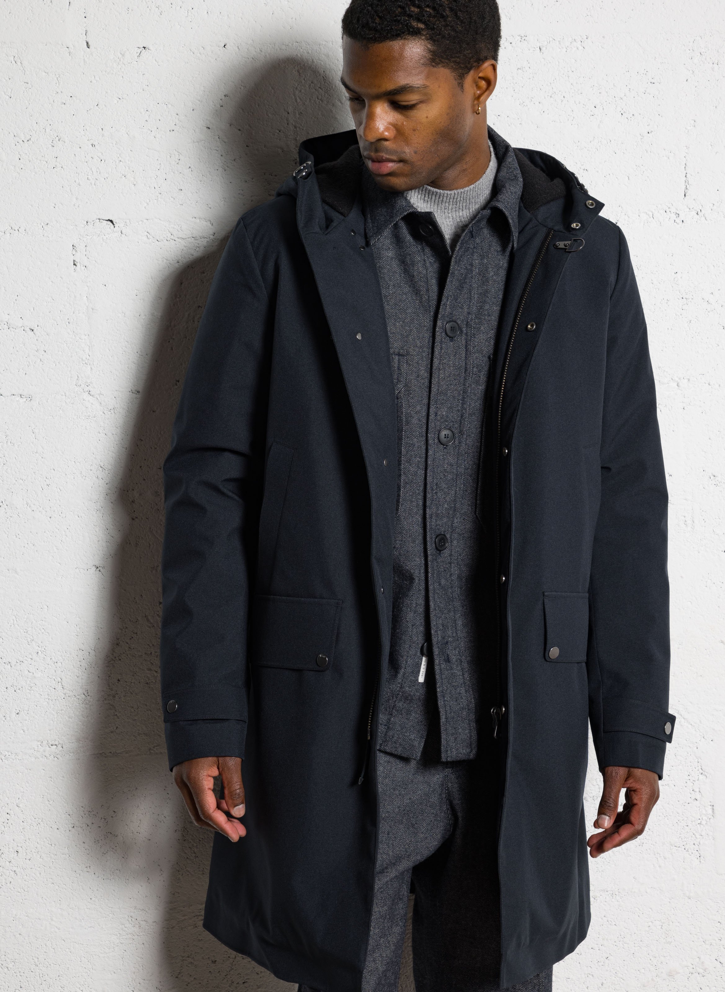 Parka mit Stehkragen, wasserdicht IKKS Blau