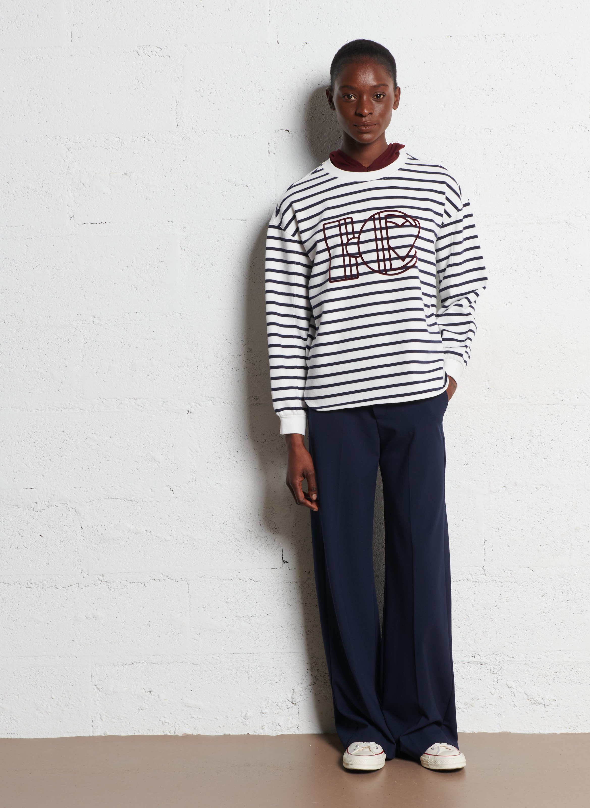 Cotton round-neck sweatshirt I CODE White