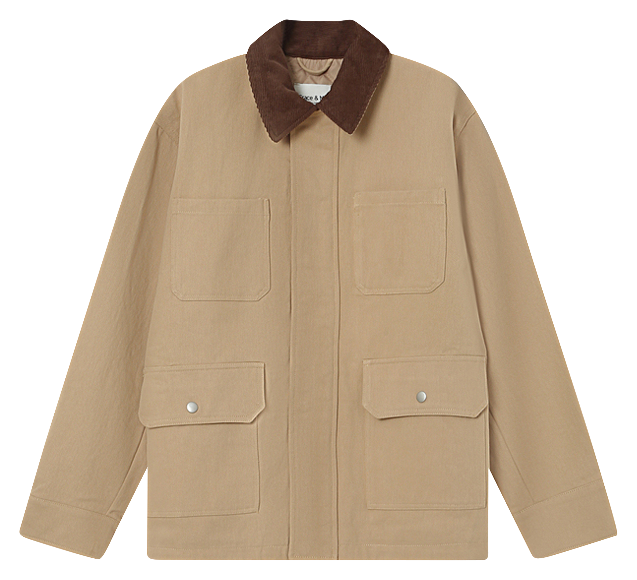 Cotton jacket with classic collar GRACE ET MILA Beige