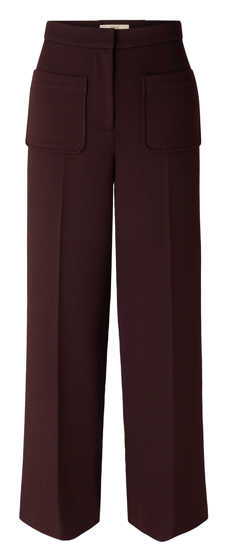 Rechte broek met scherpe plooien SESSUN Bruin