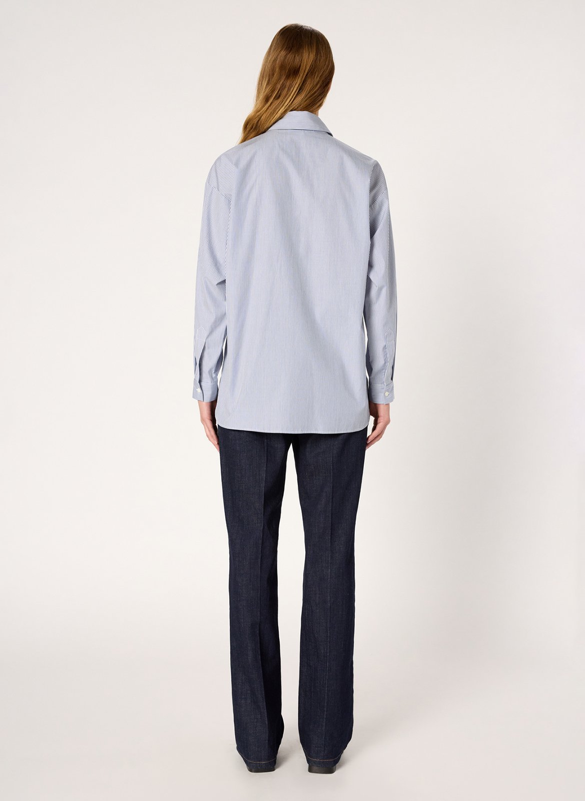 Recht, gestreept overhemd van katoen GERARD DAREL Blauw