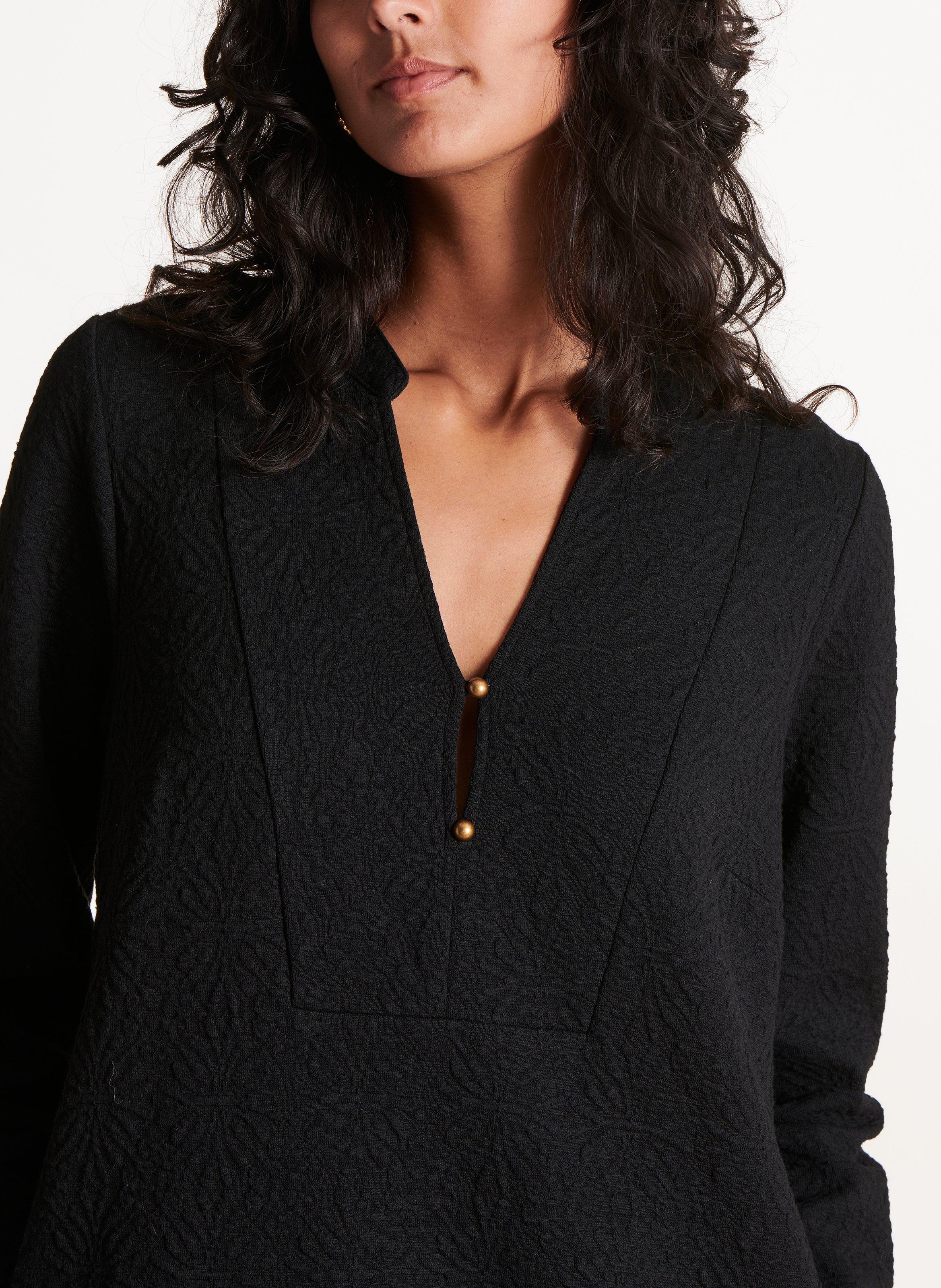 Jacquard dress LA FEE MARABOUTEE Black