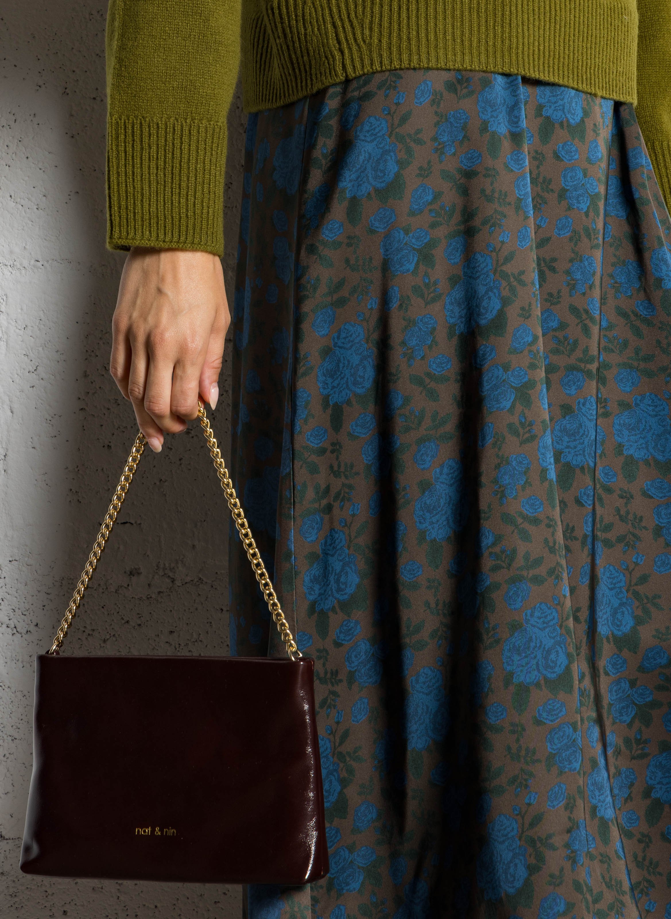 Leather bag NAT & NIN Brown