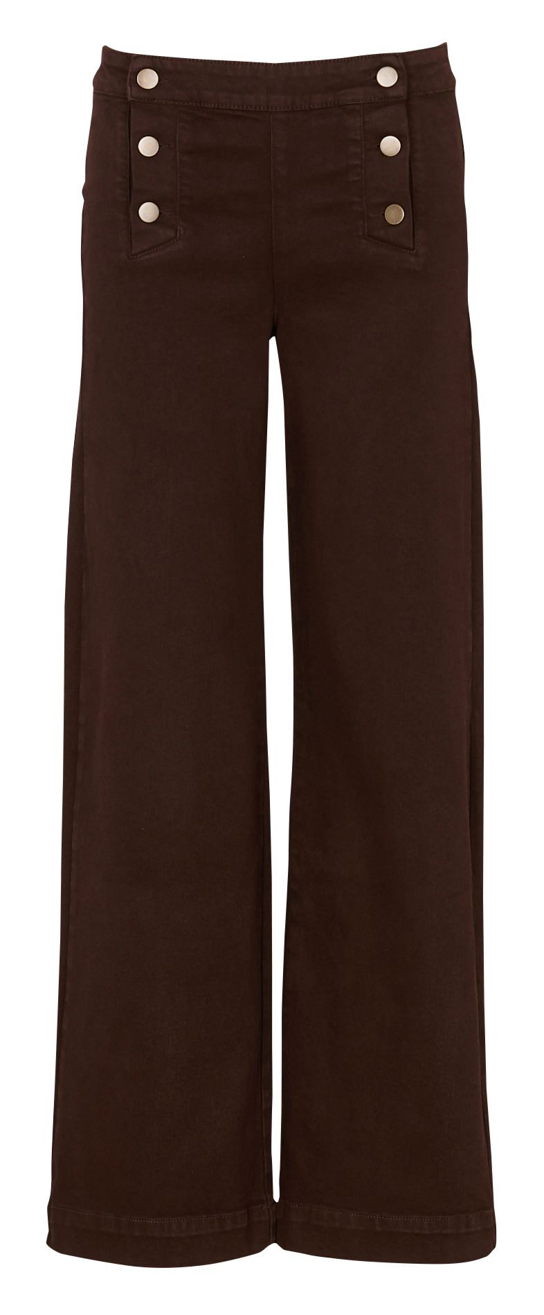 Wide-leg stretch cotton sailor-style jeans MAISON 123 Brown