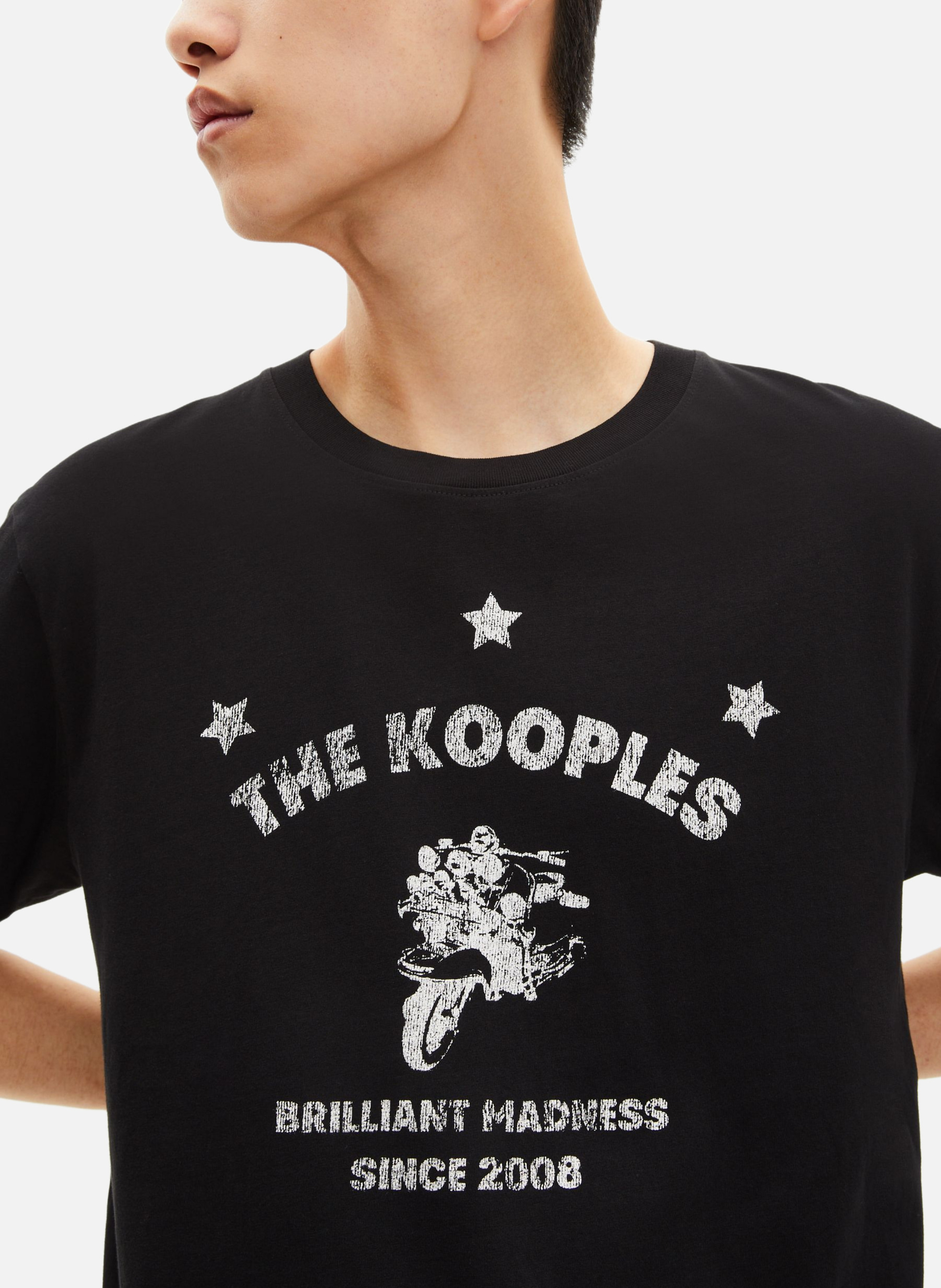 T-shirt with screen print 'brilliant madness' THE KOOPLES Black