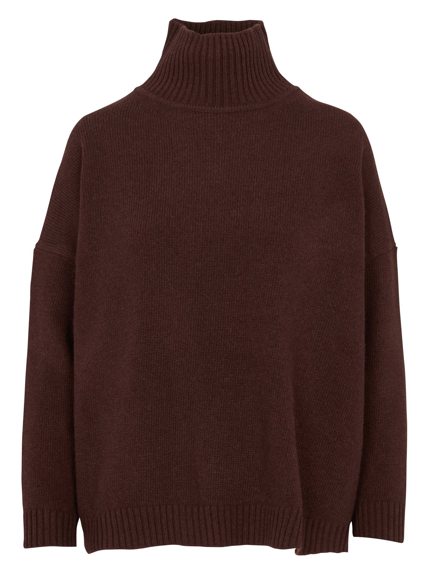 Roll-neck wool sweater BORGIA Chocolat