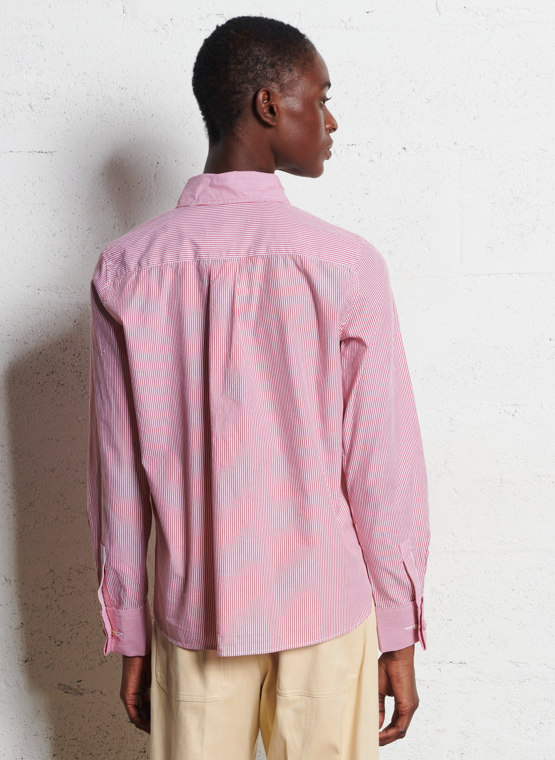 Chemise col classique en coton MOMONI Rouge