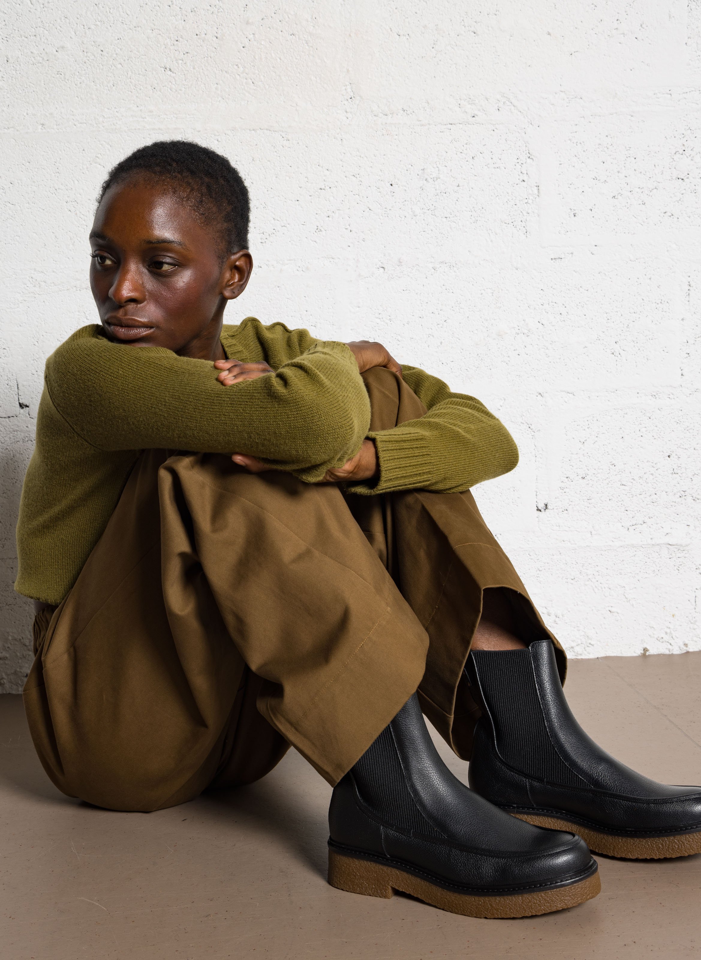 Leren enkellaarzen MAISON TOUFET Zwart