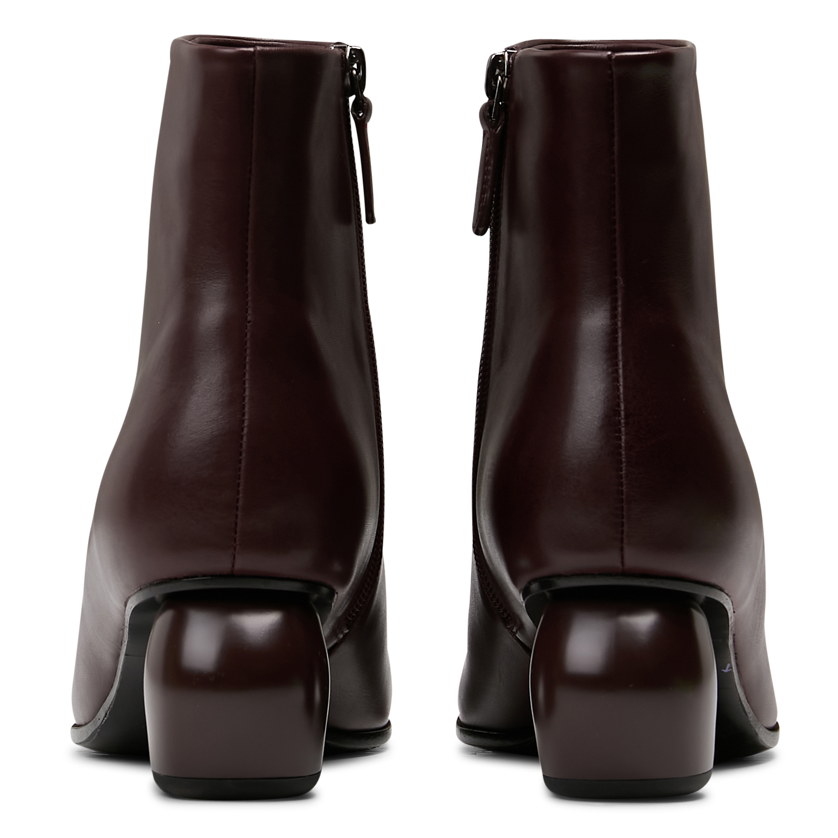 Bottines à talons trotteurs en cuir MI/MAI Rouge