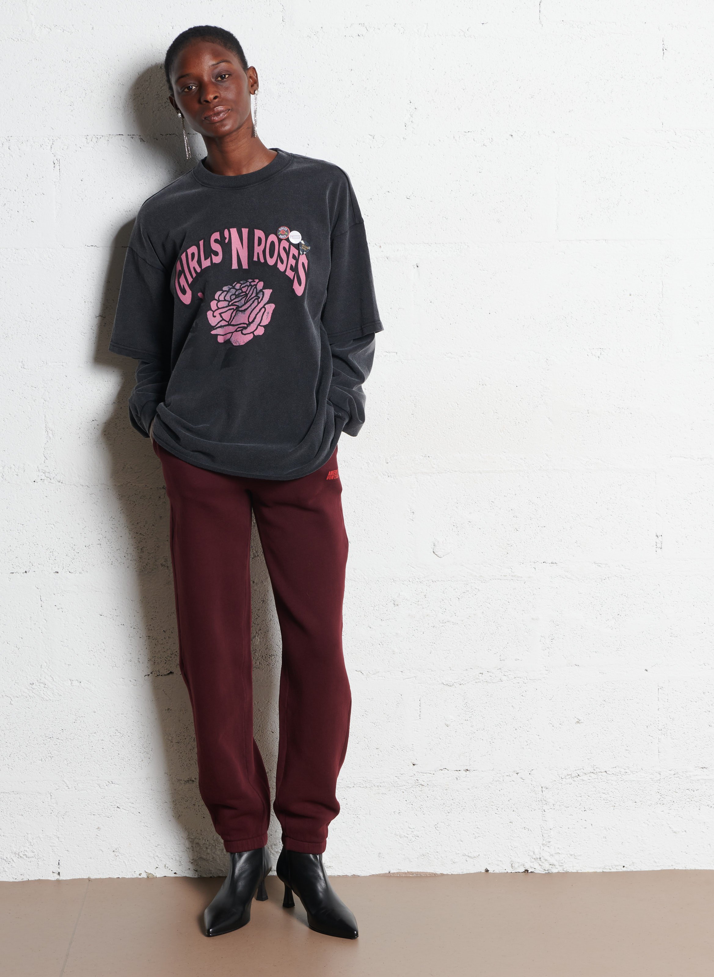 Sweat col rond en coton NEWTONE Gris