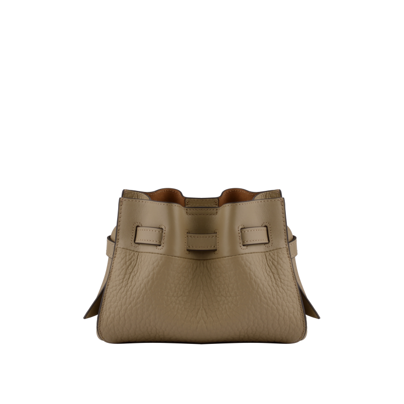 Shoulder bag - cowhide leather POURCHET Brown