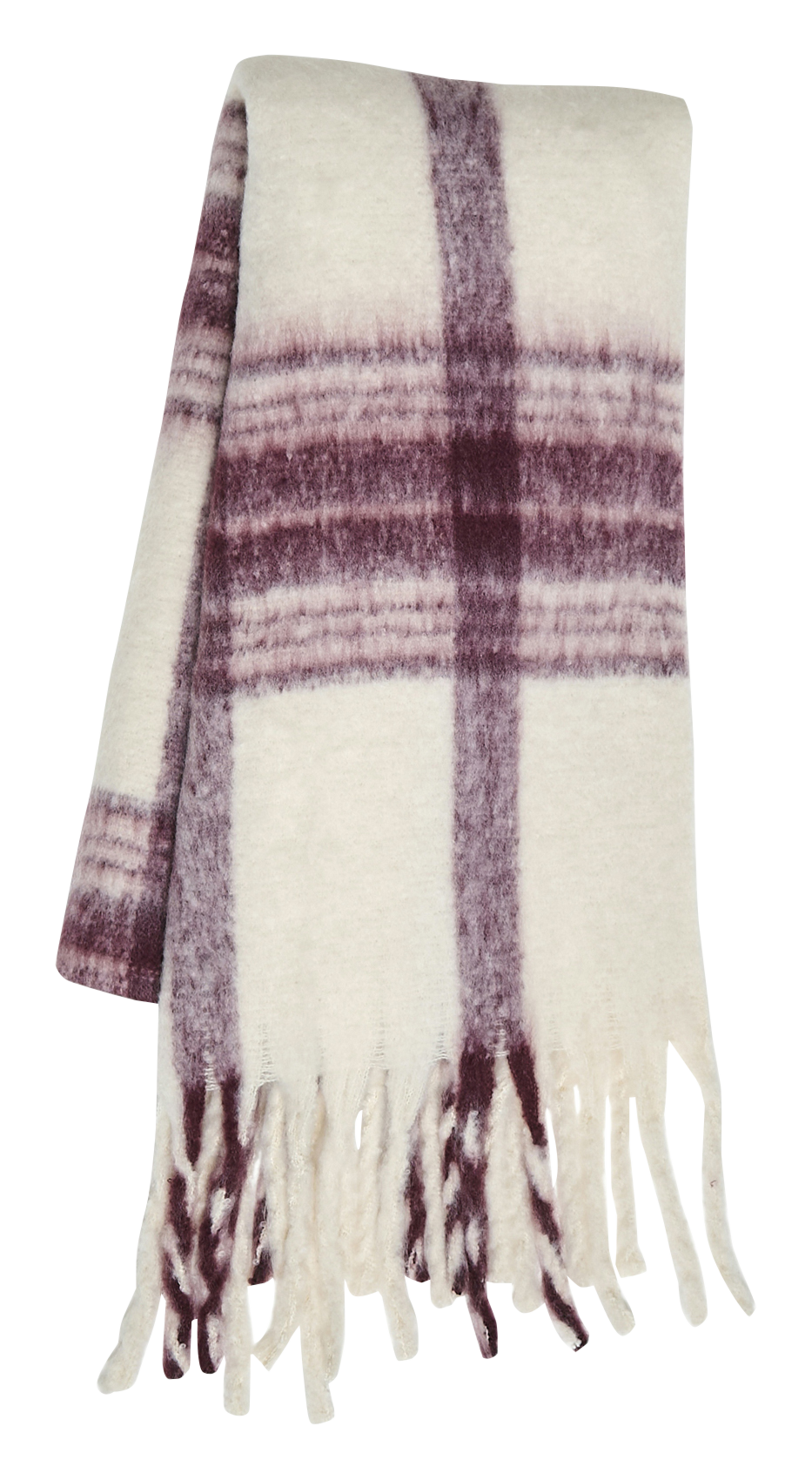 Checked scarf with fringing VILA Beige