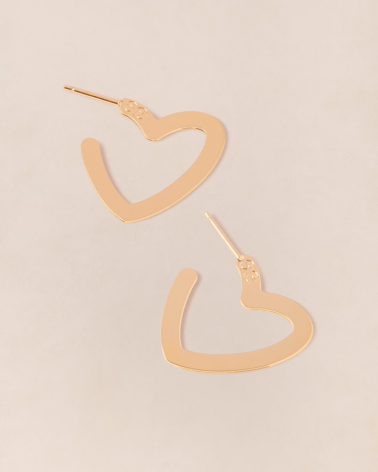 Heart hoop earrings EMOI EMOI Golden