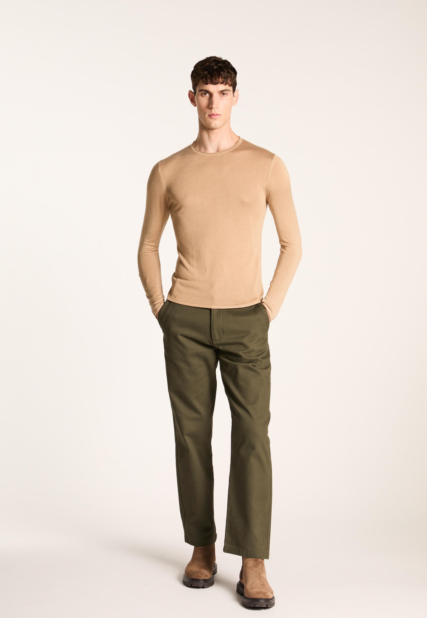 Round neck bamboo cashmere sweater MAISON MONTAGUT