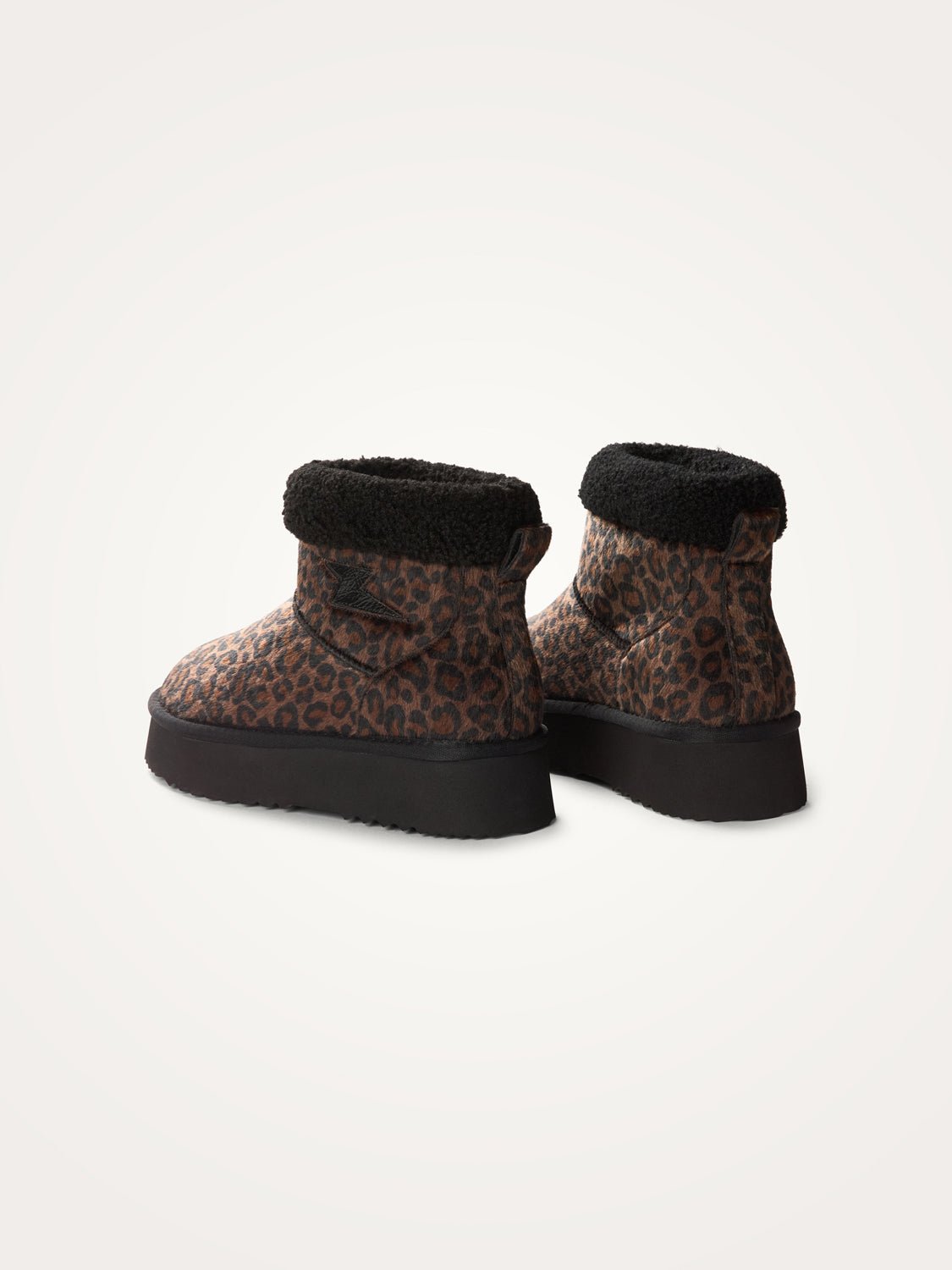 Low fur-lined ankle boots Brown