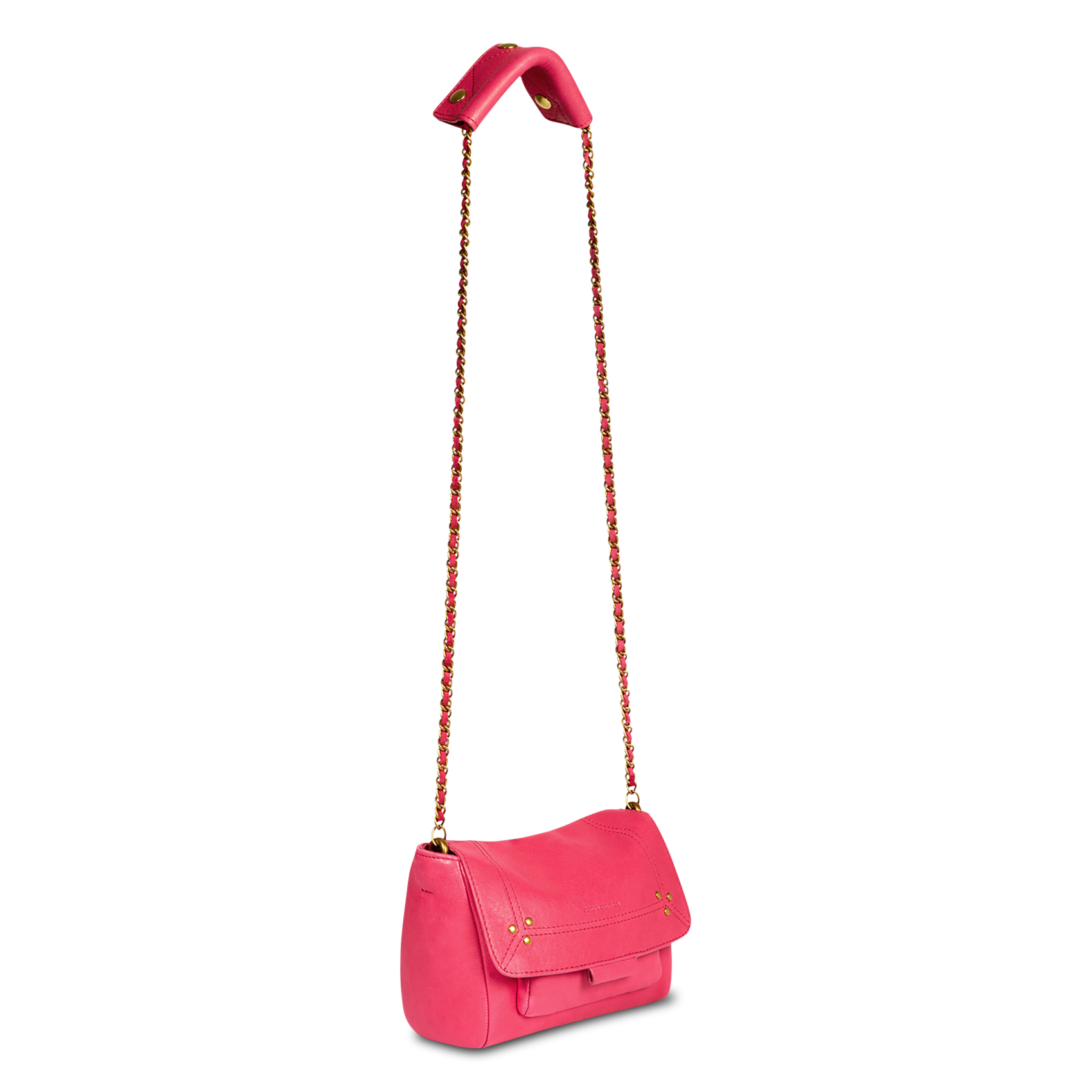 Sac bandoulière à rabat en cuir JEROME DREYFUSS Pink