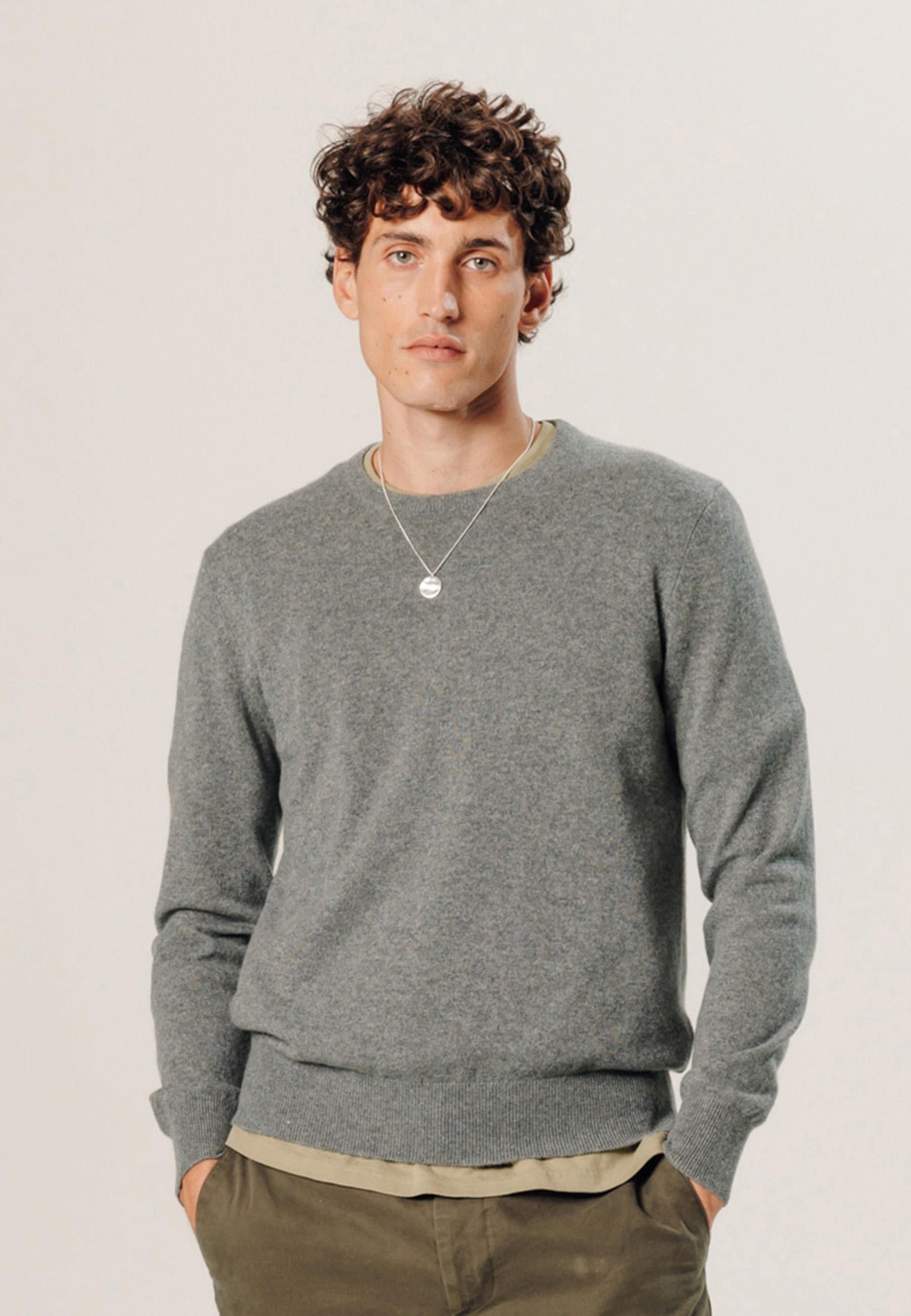 Belted cashmere sweater RODIER Grey