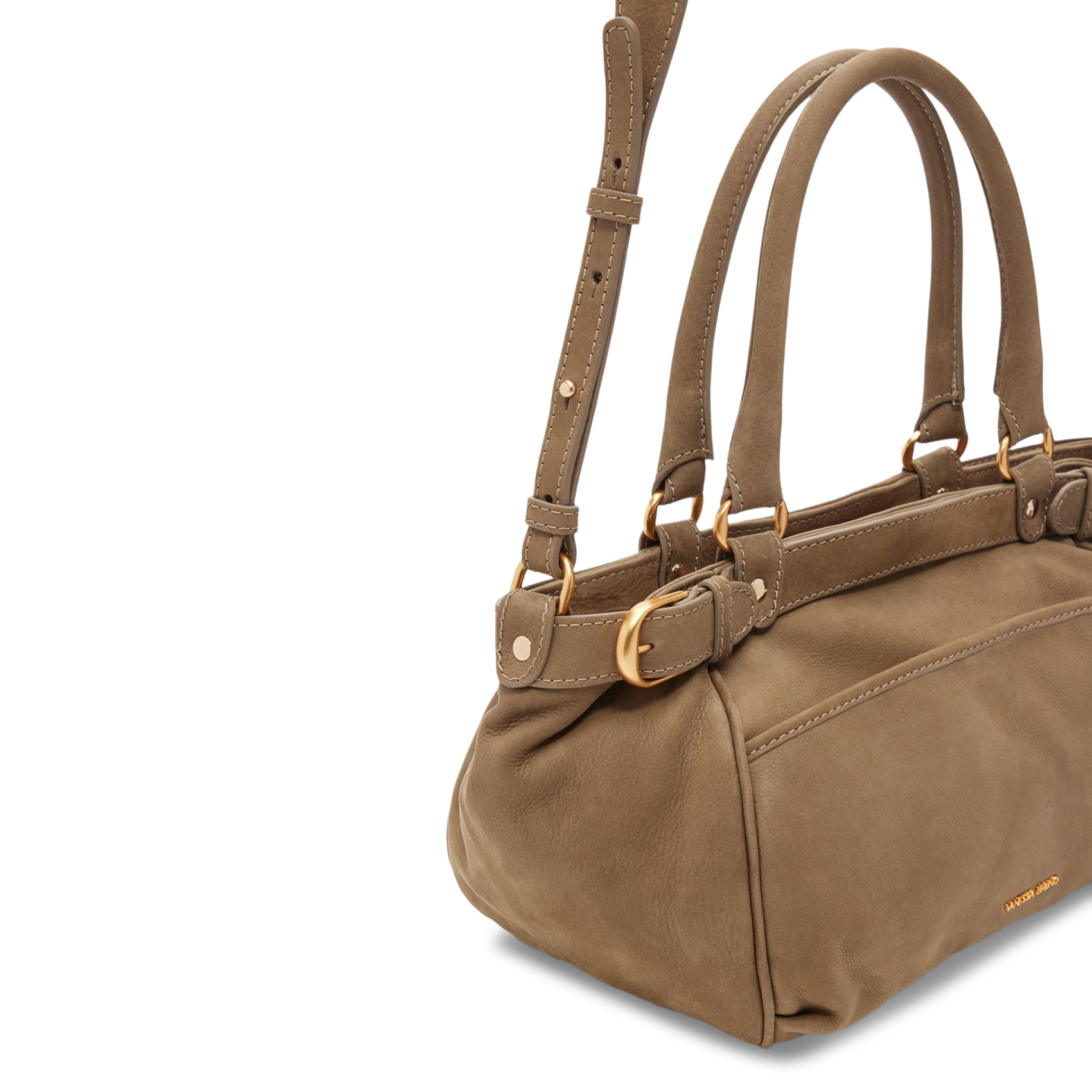 Leather handbag VANESSA BRUNO Grey