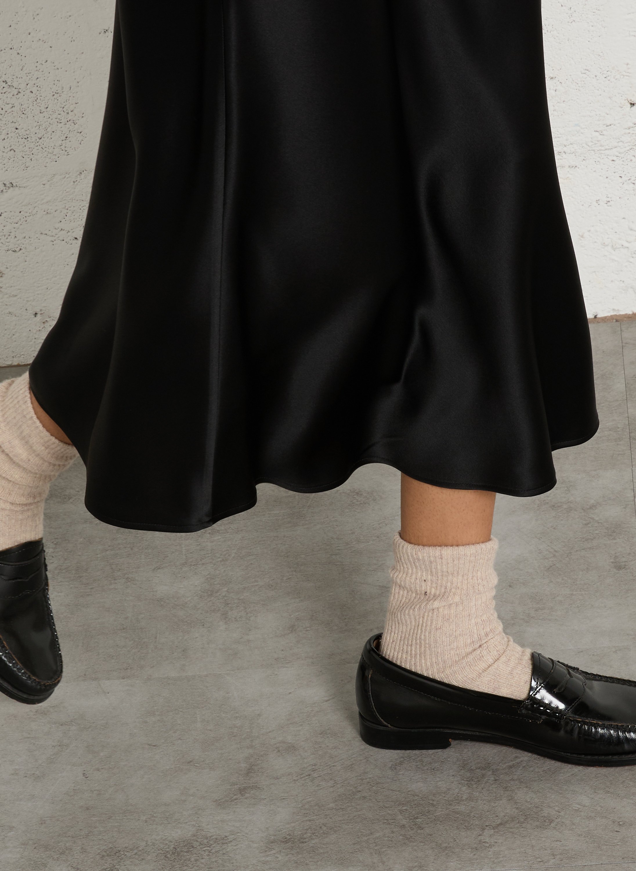 Long satin-effect skirt MAISON 123 Black