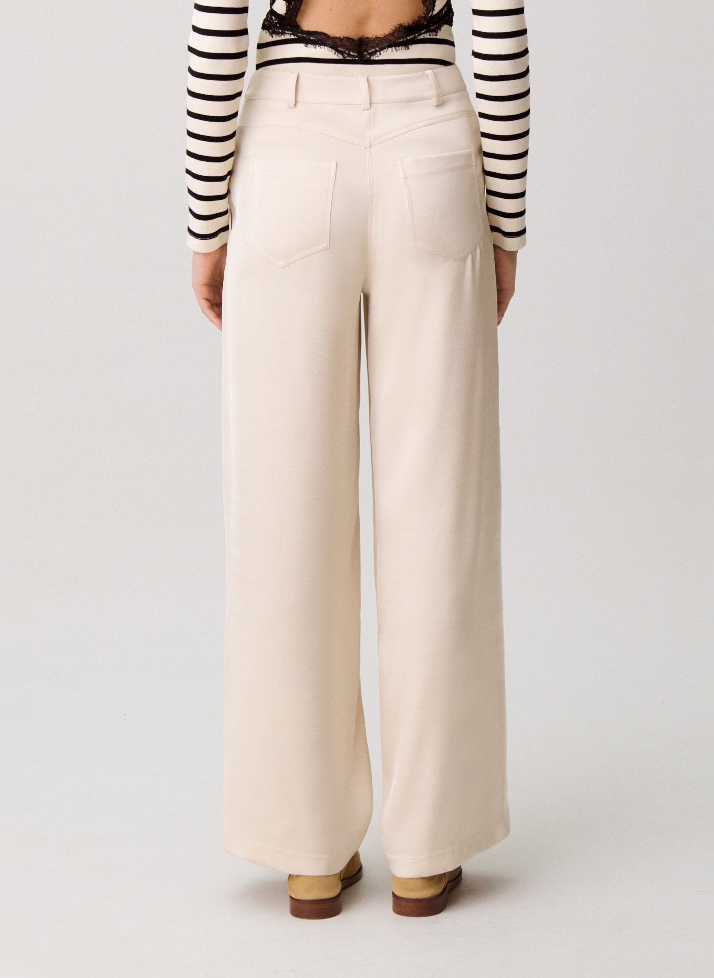 Pantalon large CLAUDIE PIERLOT Beige