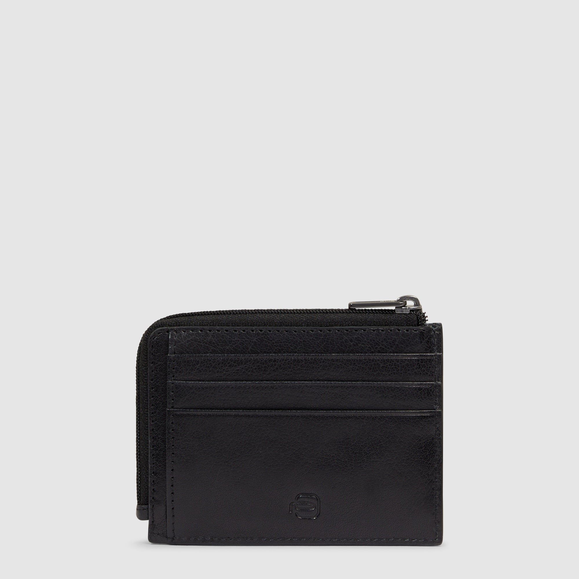 Leather coin purse PIQUADRO Black