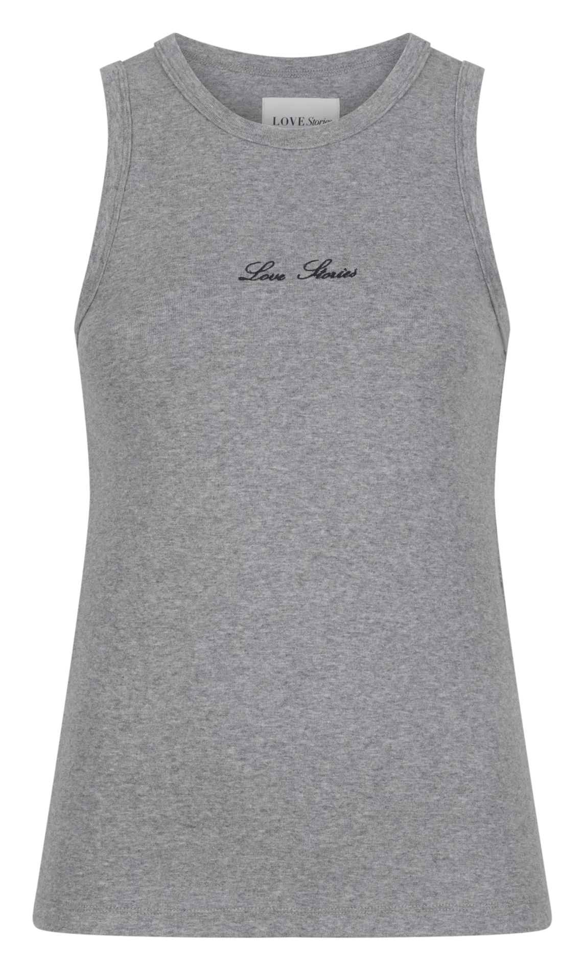 Débardeur uni à broderie logo LOVE STORIES Argent