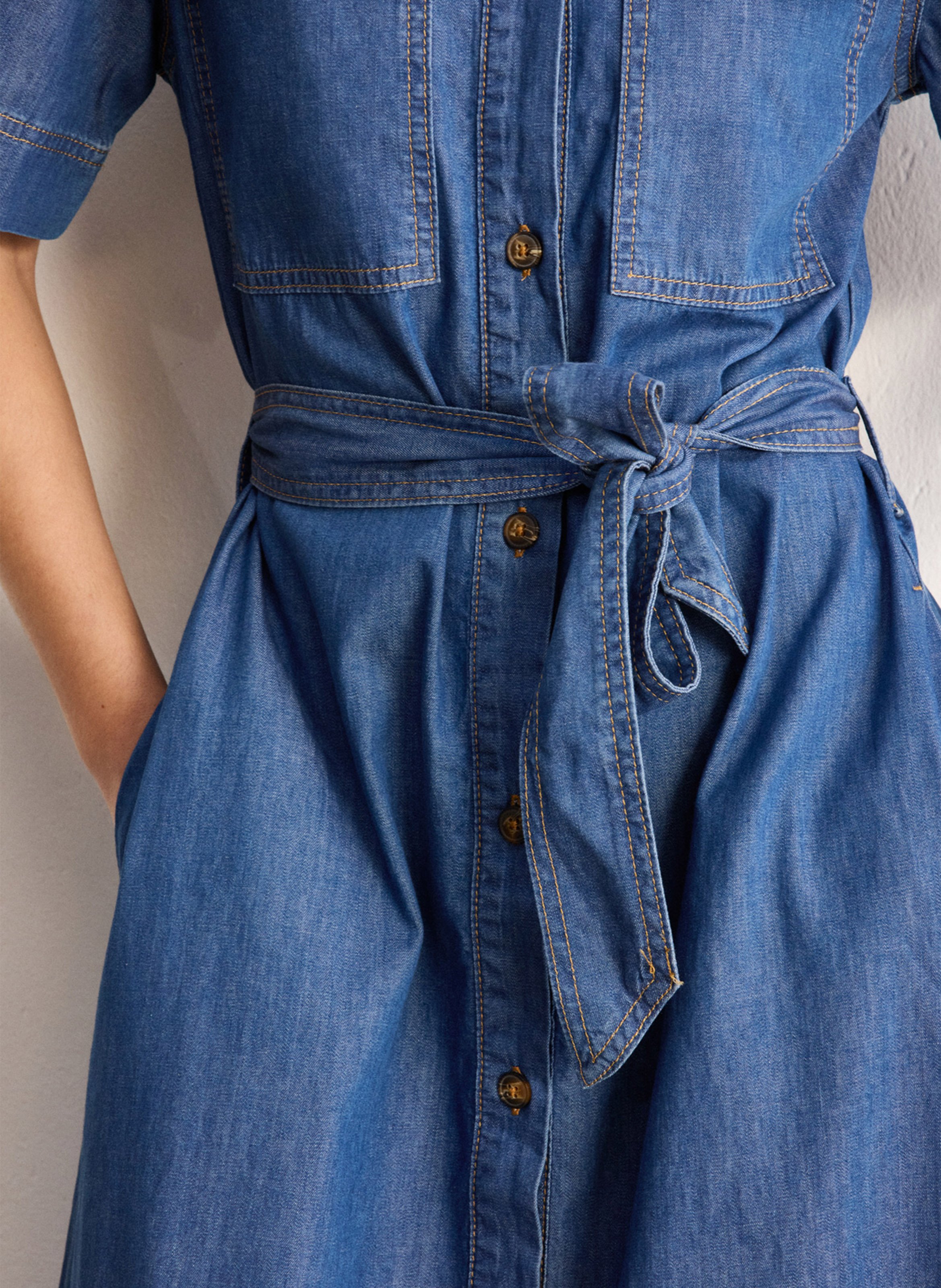 Hemdblusenkleid - aus Denim PABLO Blau