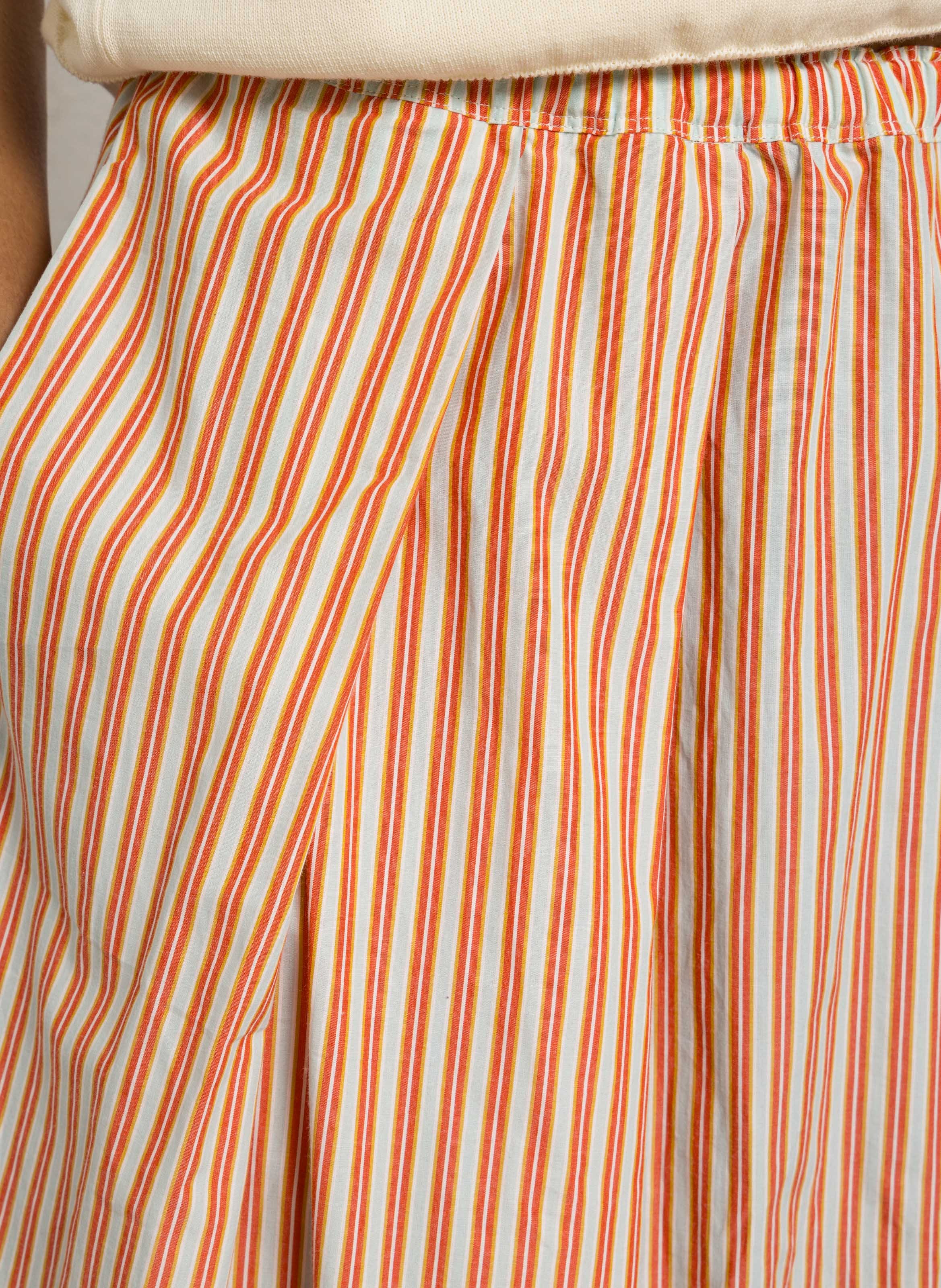 Jupe longue évasée taille haute MOISMONT Rouge