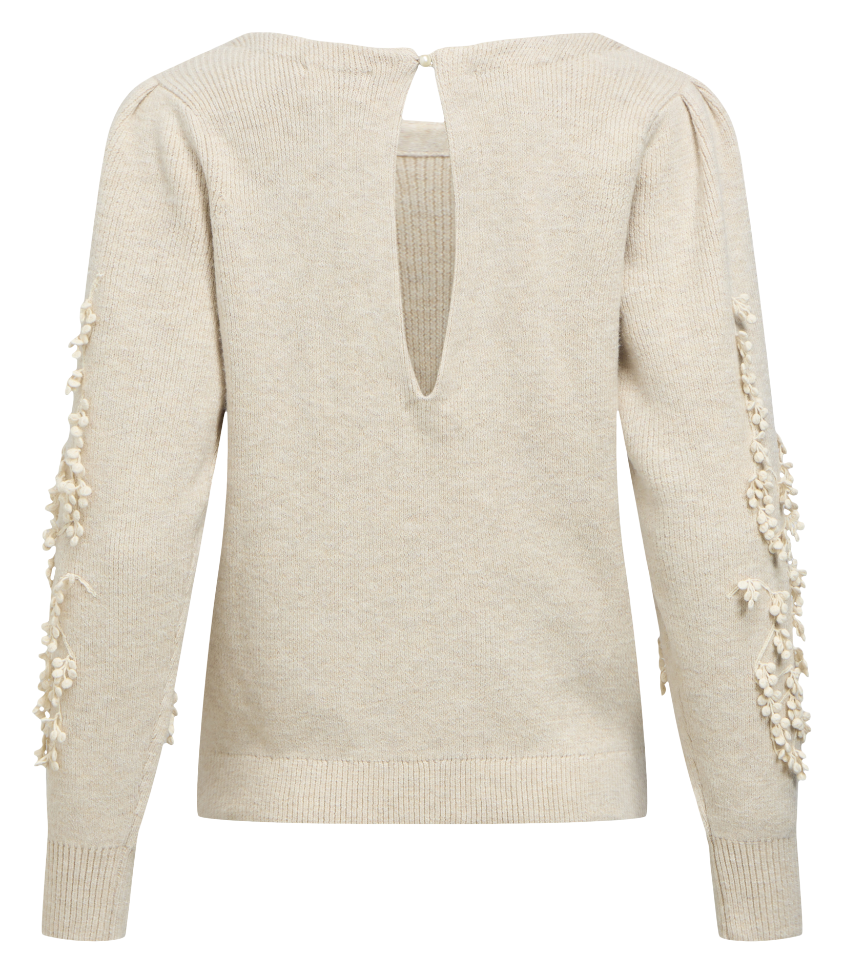 Gerade geschnitten mit gestickten Details OBJECT Beige