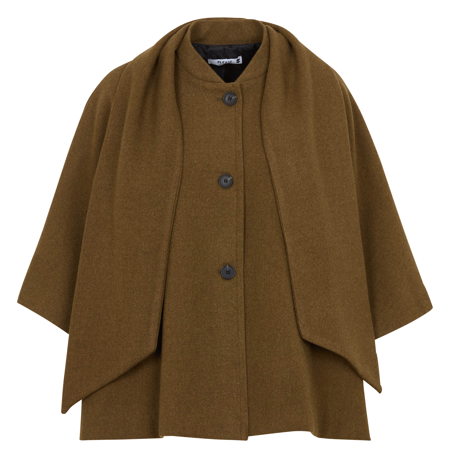 Short Oversized Solid Color Coat PLEASE