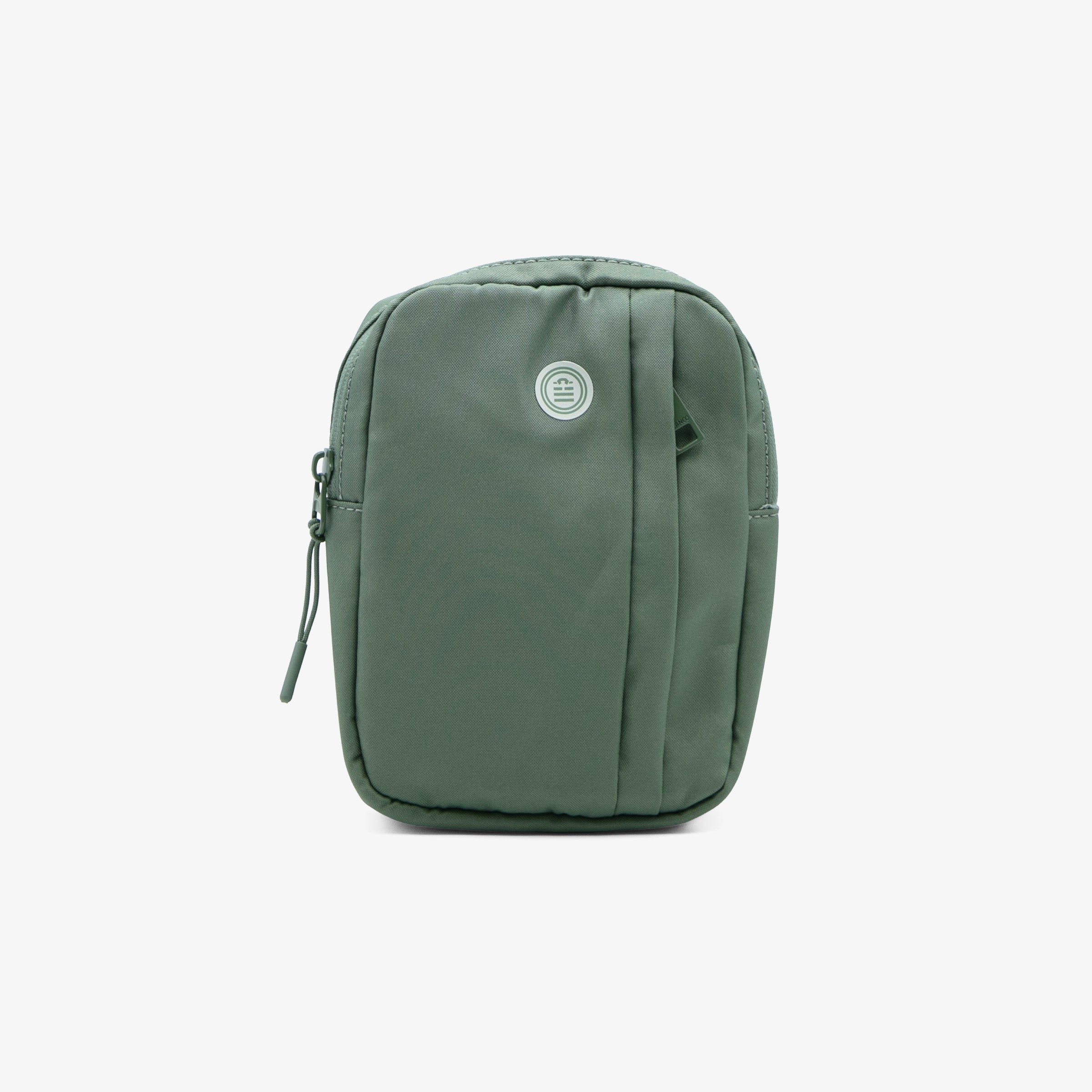 Grained leather-look crossbody bag SERGE BLANCO Green