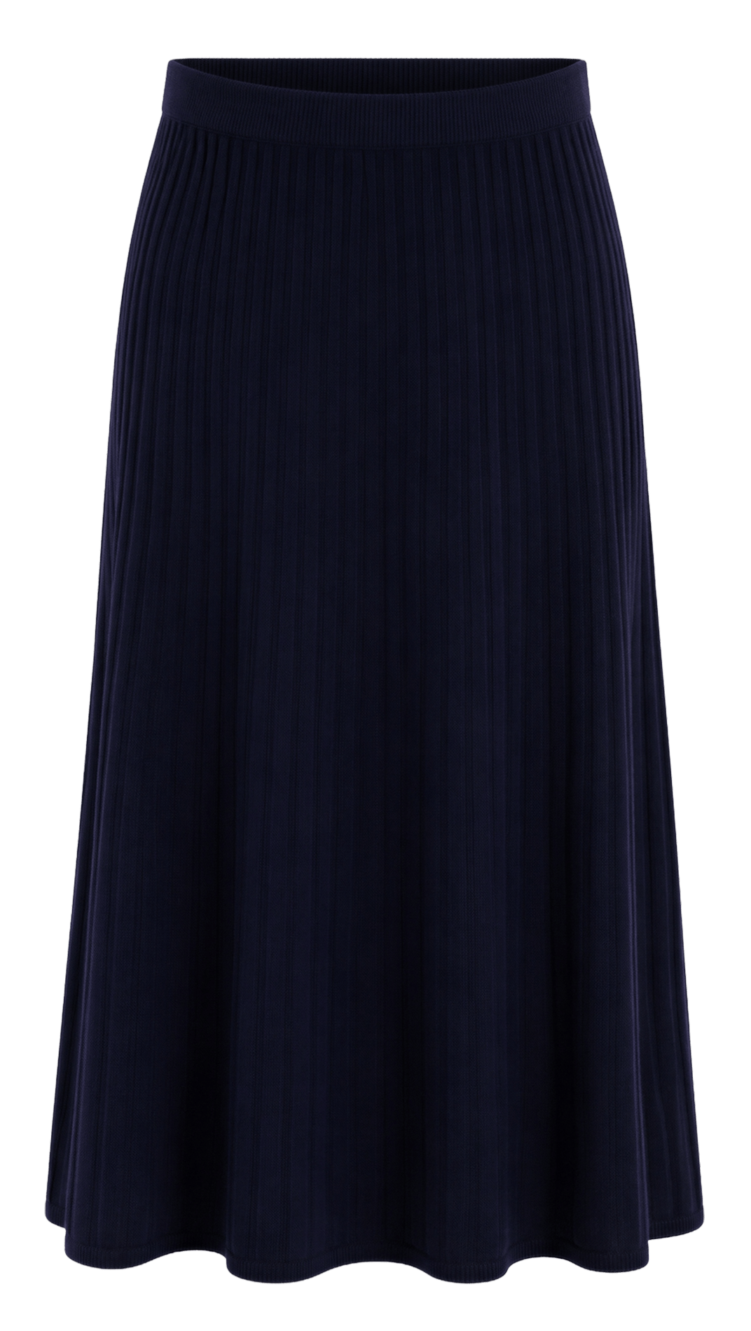 Jupe midi évasée en laine PABLO Bleu
