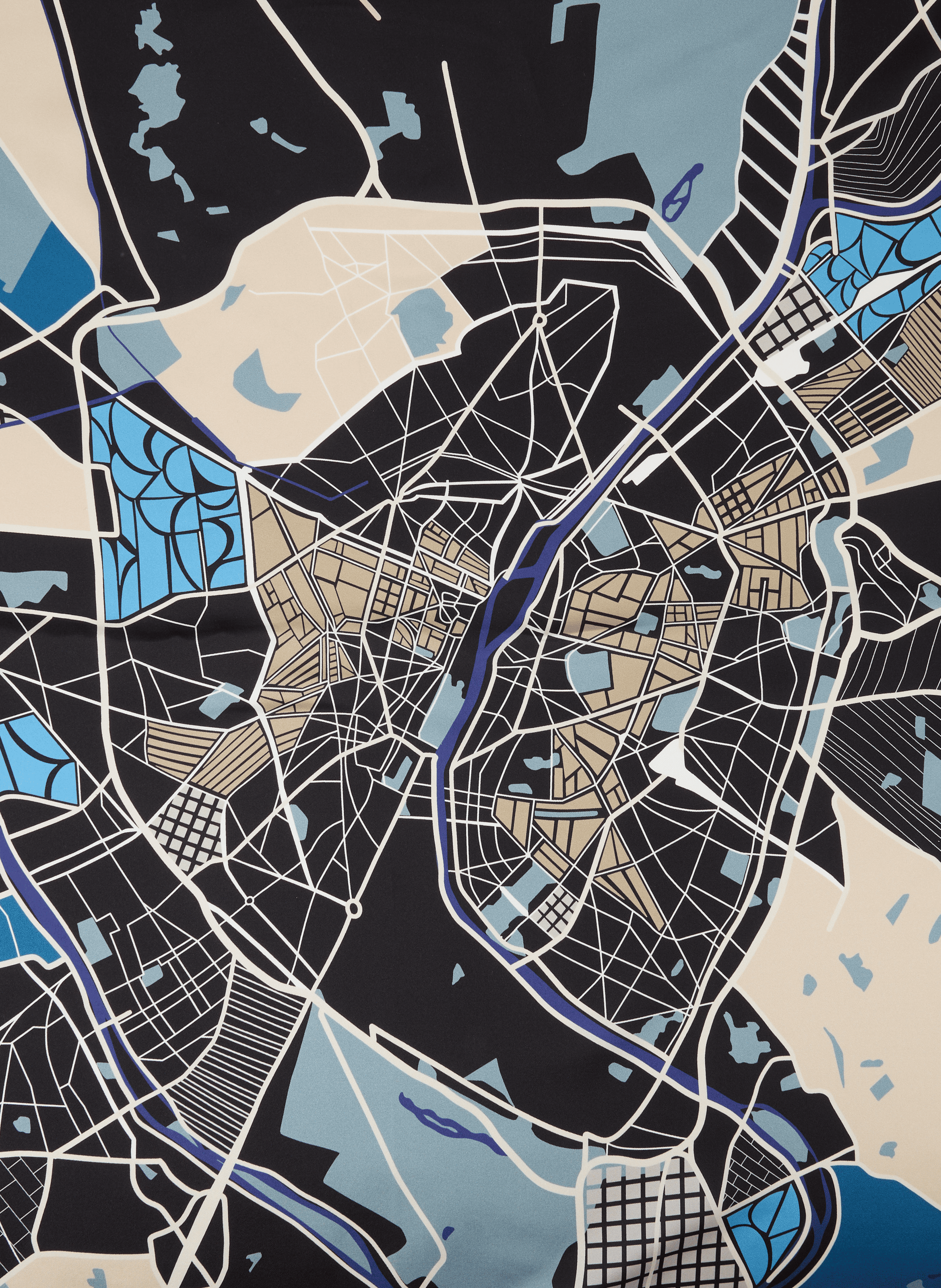 Printed silk square AU PRINTEMPS PARIS Multicolored