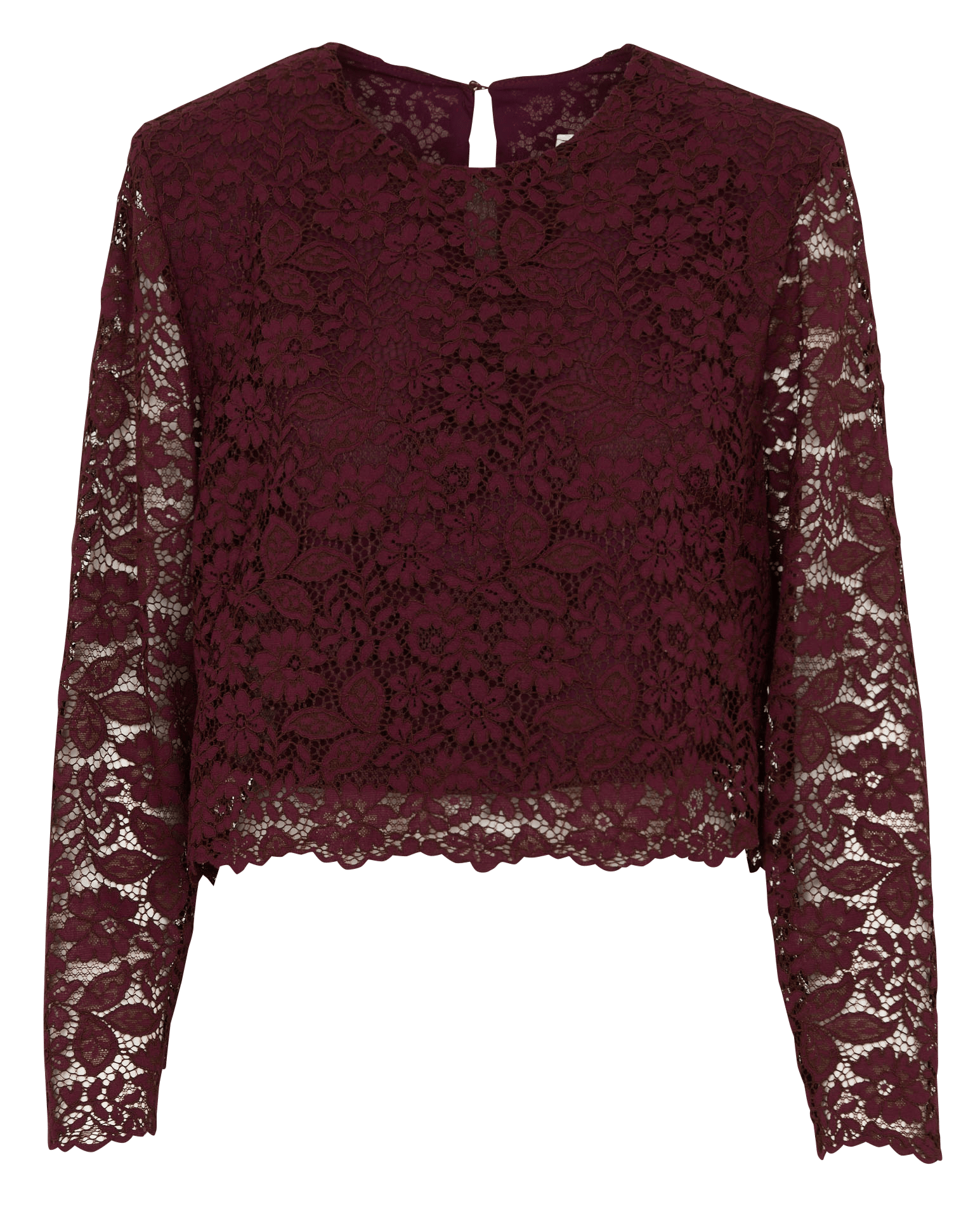 Top van kant met ronde hals IMPERIAL Rood
