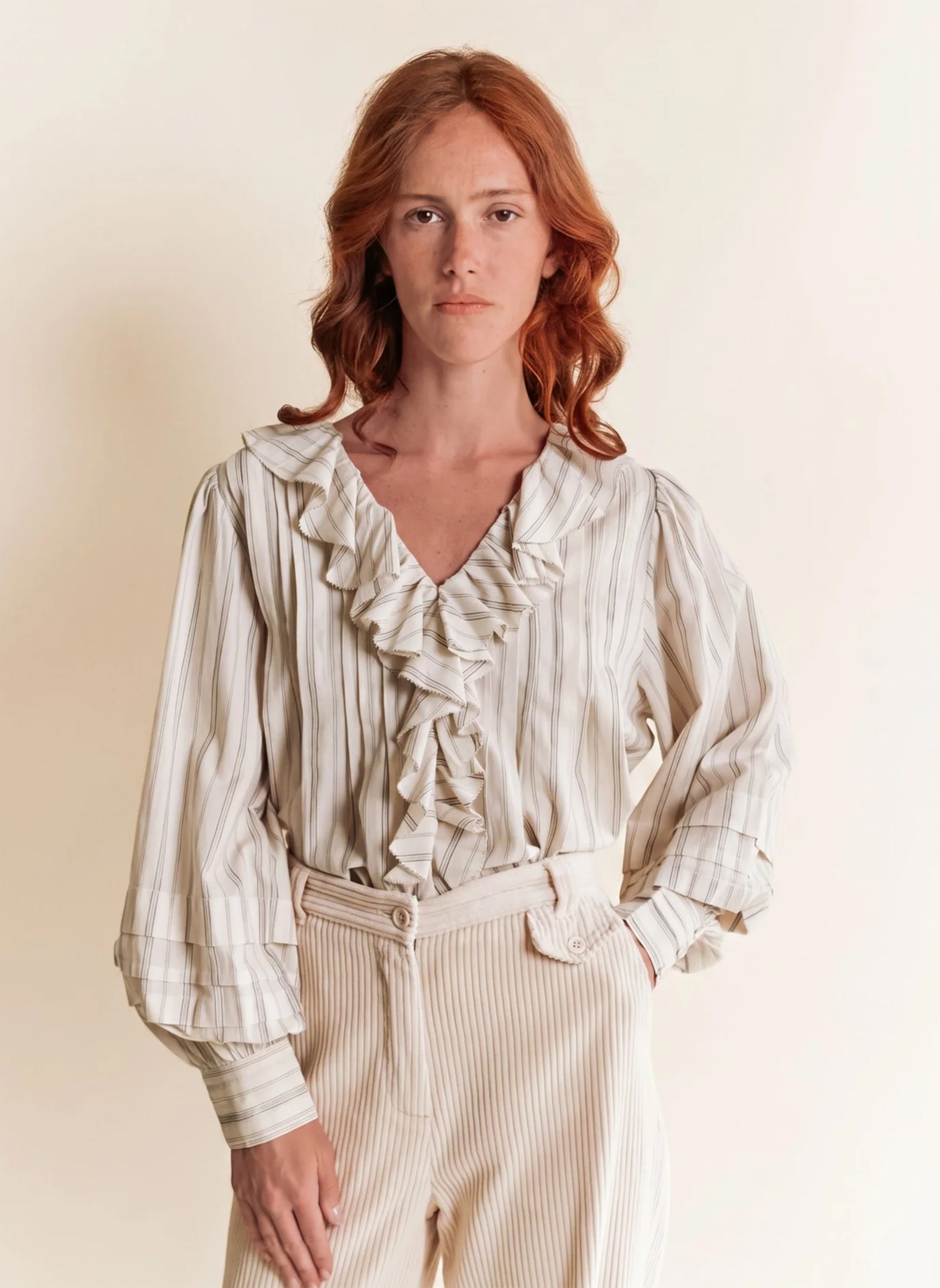 Loose-fitting cotton striped blouse EMILE ET IDA Multicolored