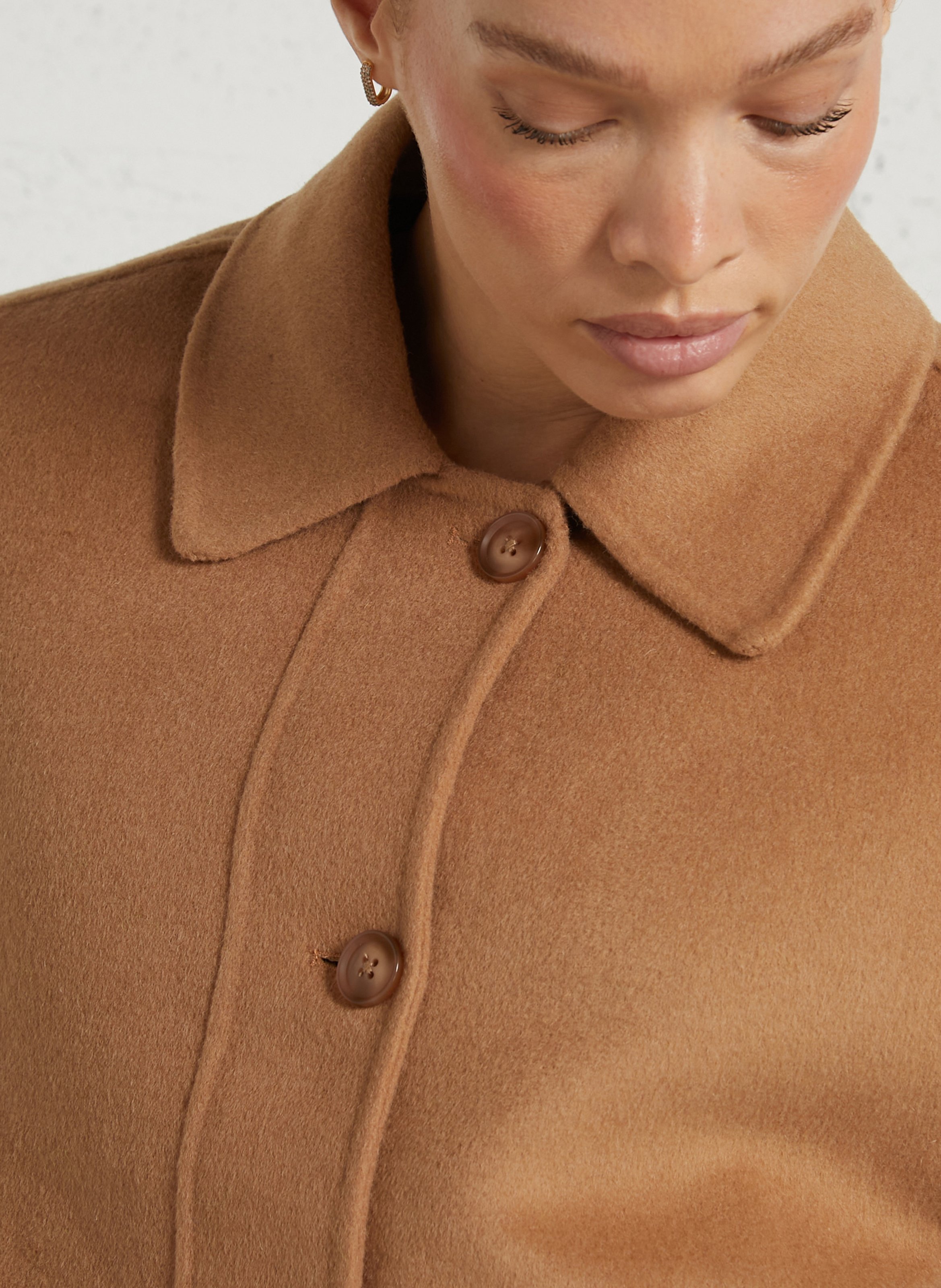 Veste en laine mélangée JC SOPHIE Marron