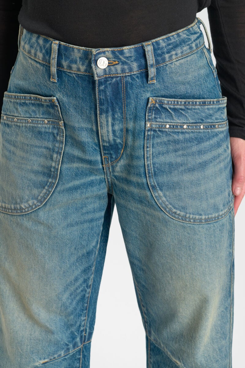 Loose jeans, wide leg, length 34 LE TEMPS DES CERISES Blue