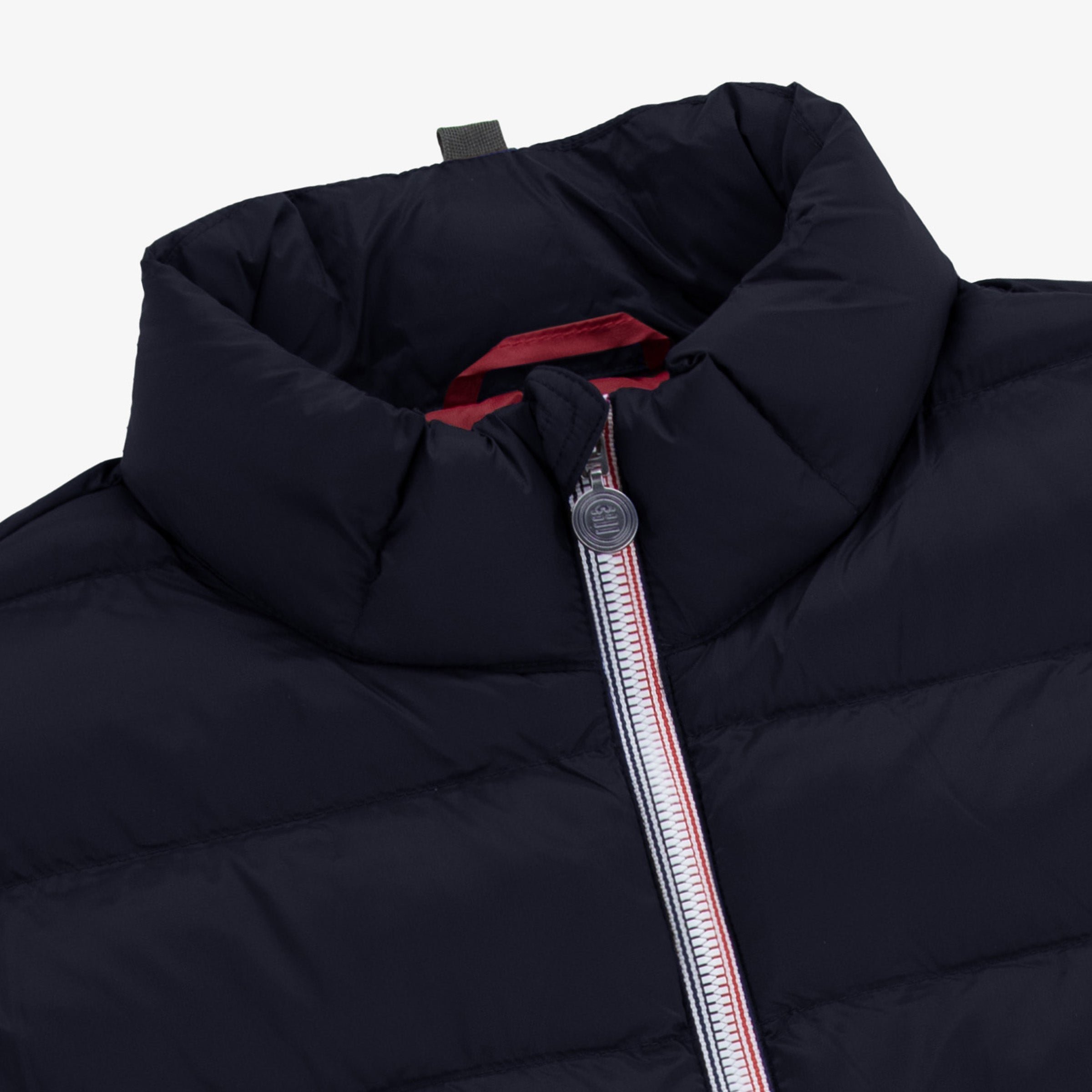 Men's navy blue long-sleeved puffer jacket with stand-up collar piumino SERGE BLANCO Blue