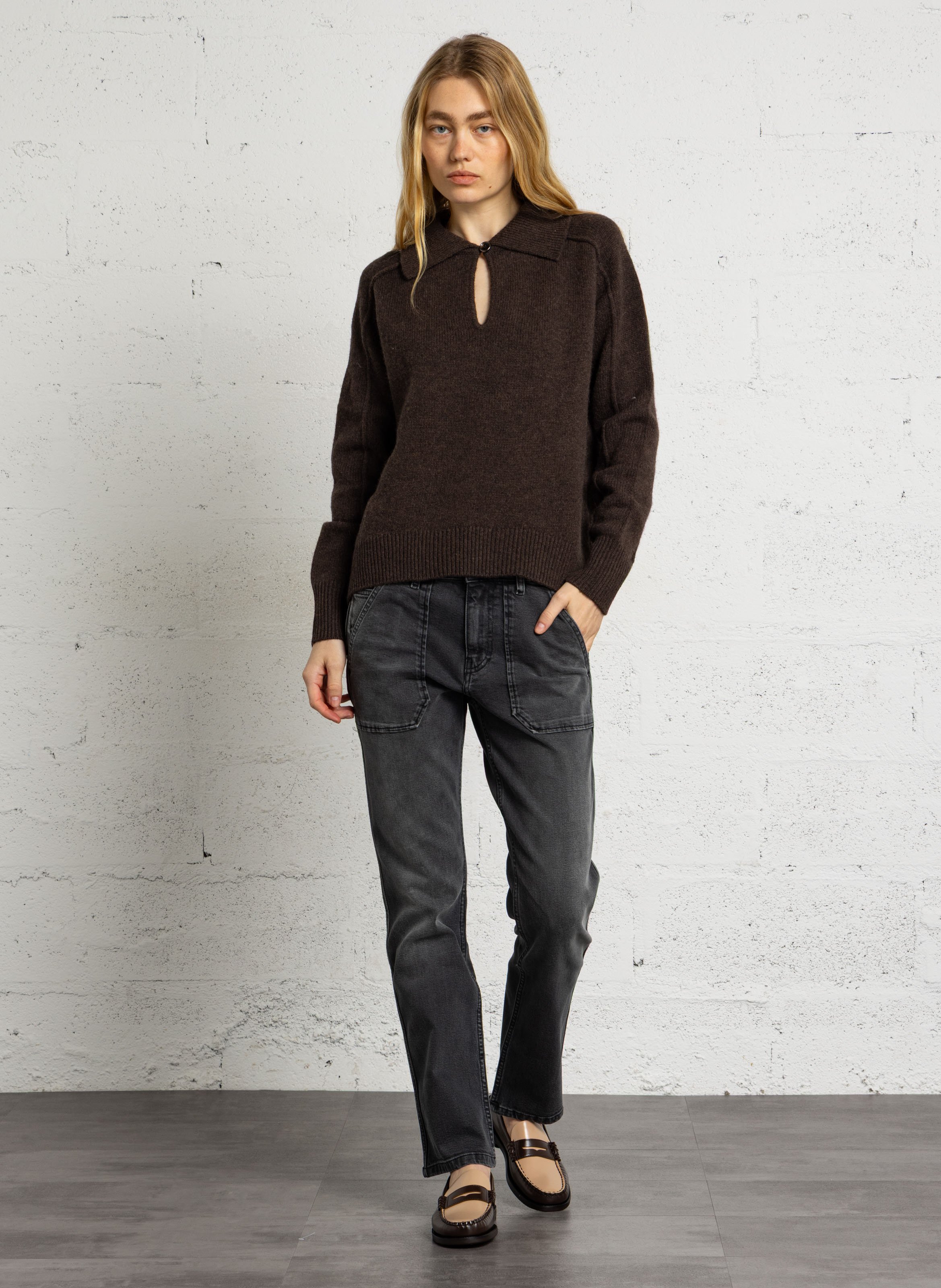 Straight-fit jeans van katoenmix ACQUAVERDE Grijs