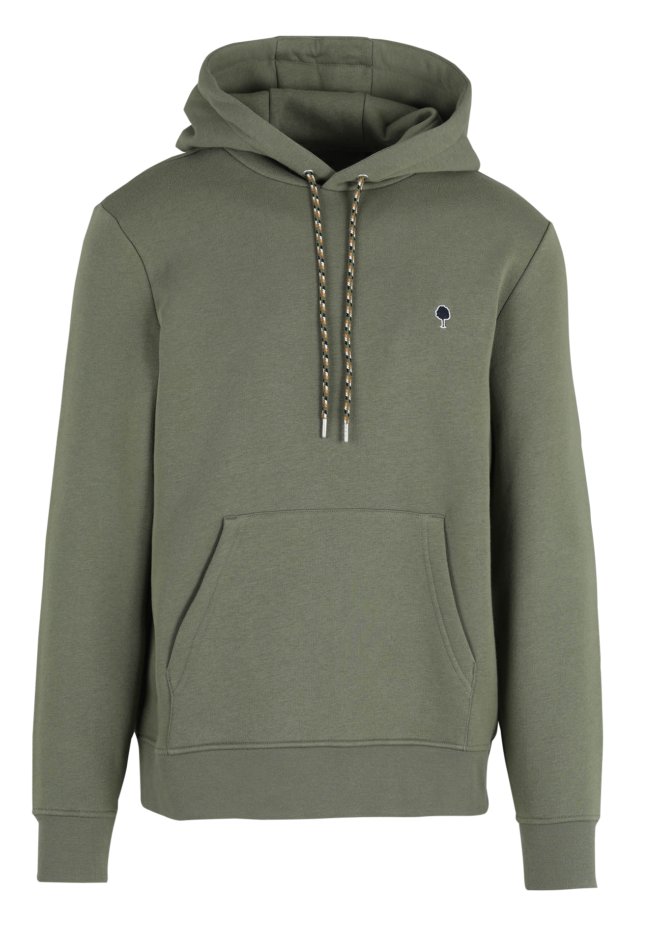 Besticktes Kapuzensweatshirt aus Baumwoll-Mix, Regular Fit FAGUO Khaki