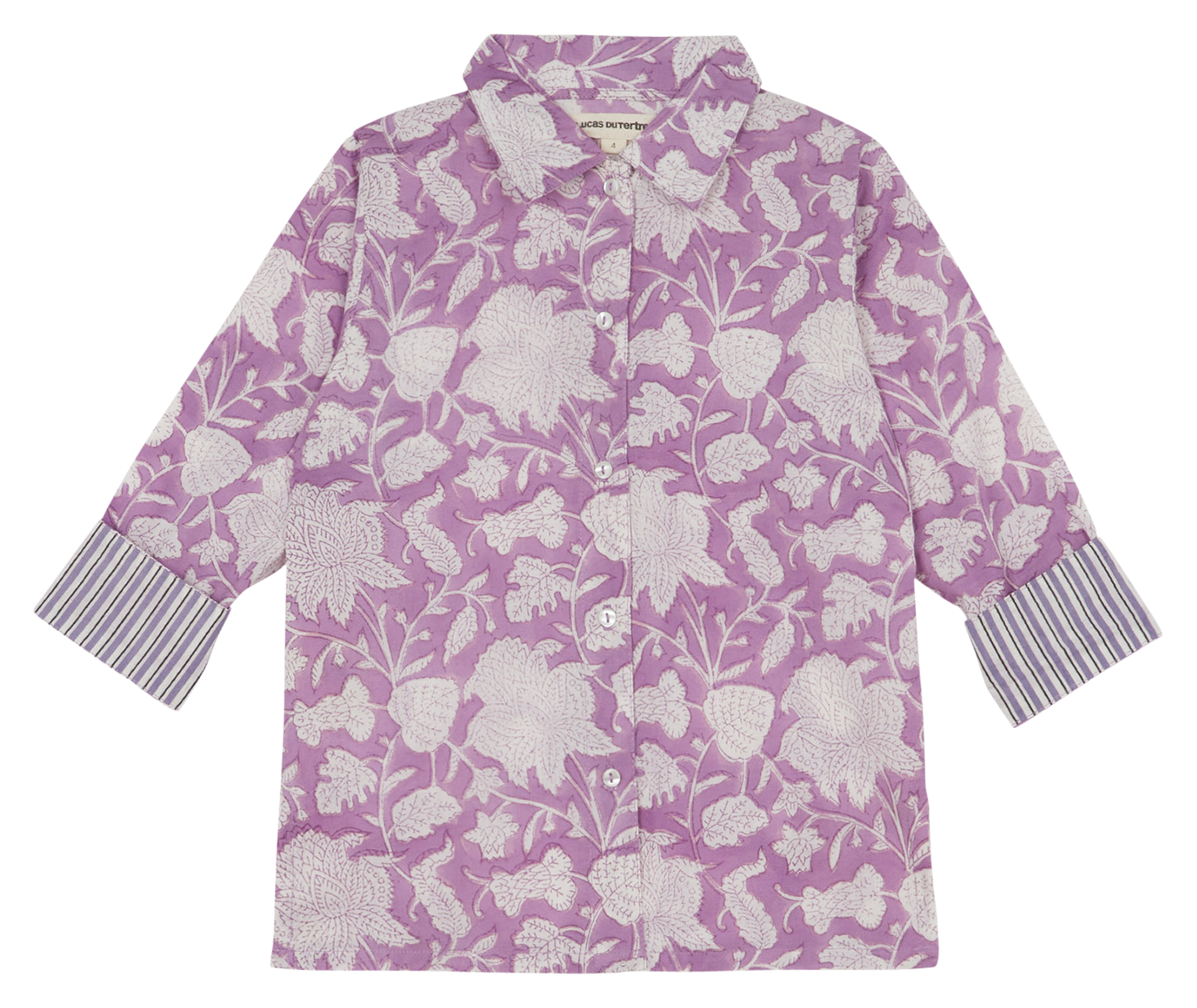 Pyjama imprimé en coton  - 15 ANS - EDITION LIMITEE LUCAS DU TERTRE Violet