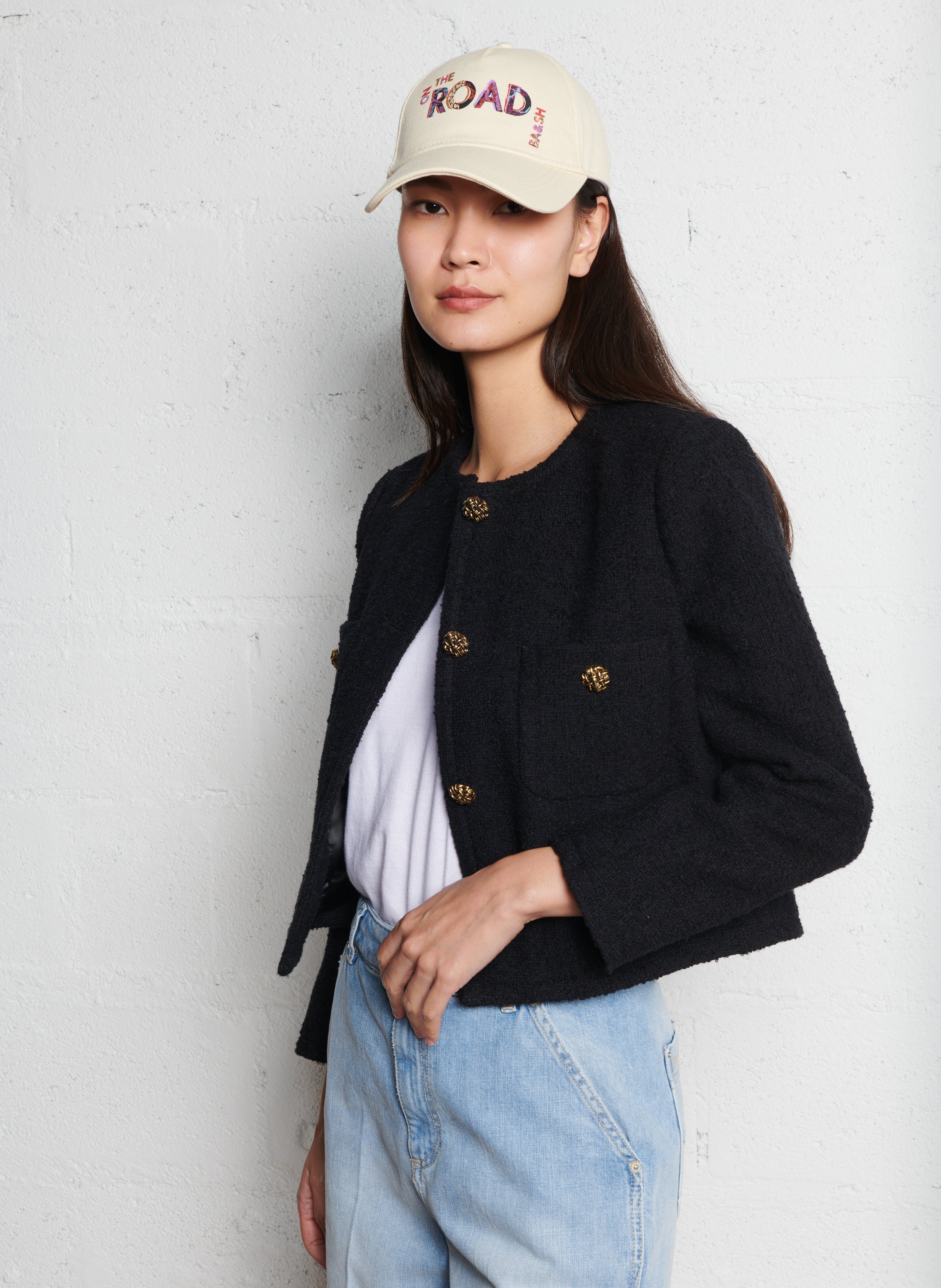 Kort jasje | katoenblend BA&SH Zwart