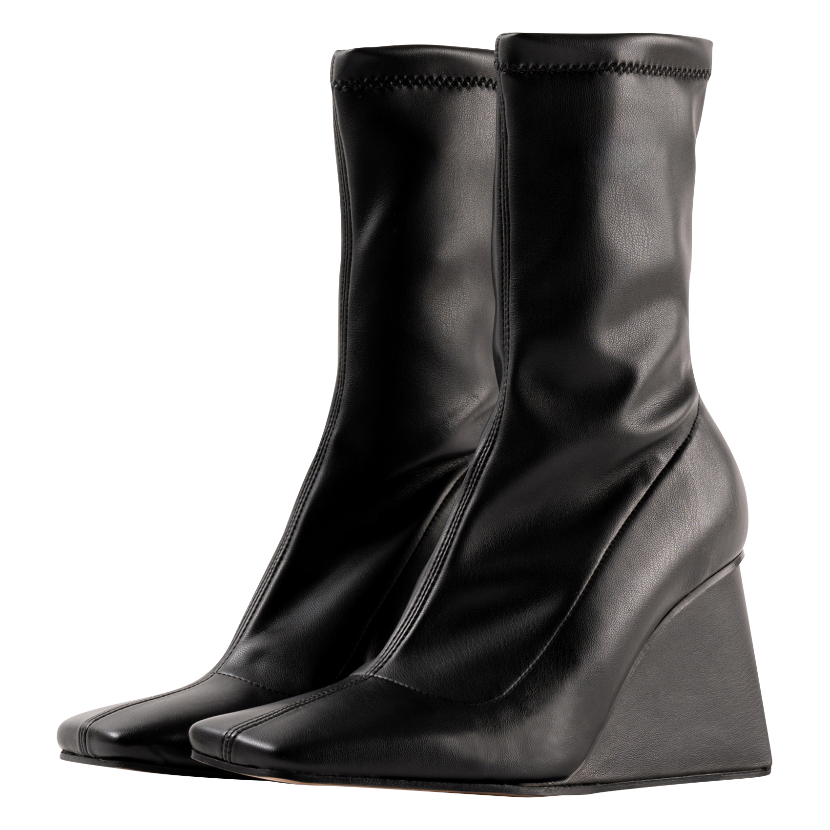Bottes compensées effet cuir  SOULIER MARTINEZ Noir