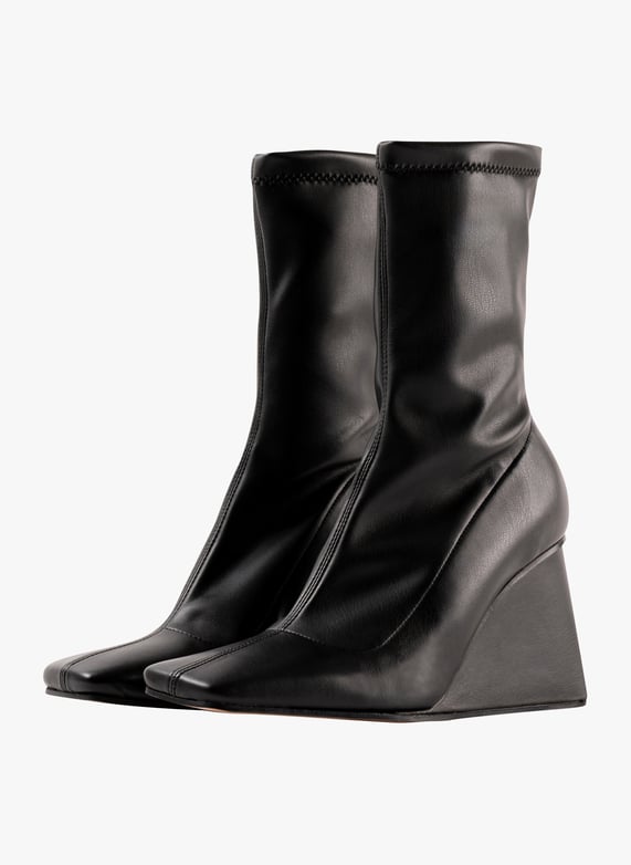 Bottes compensées cuir cheap