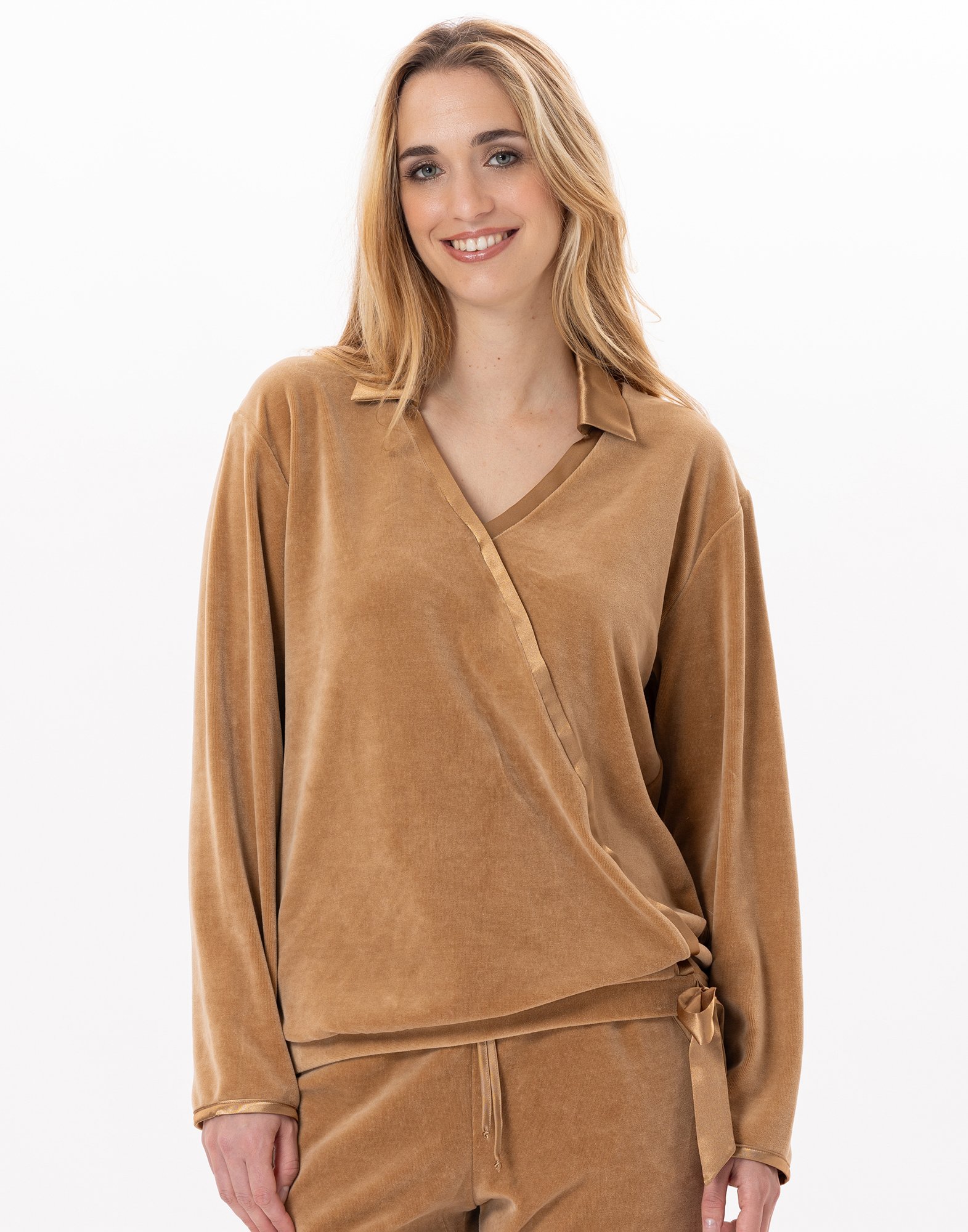 Netleton velvet sweatshirt LE CHAT Golden