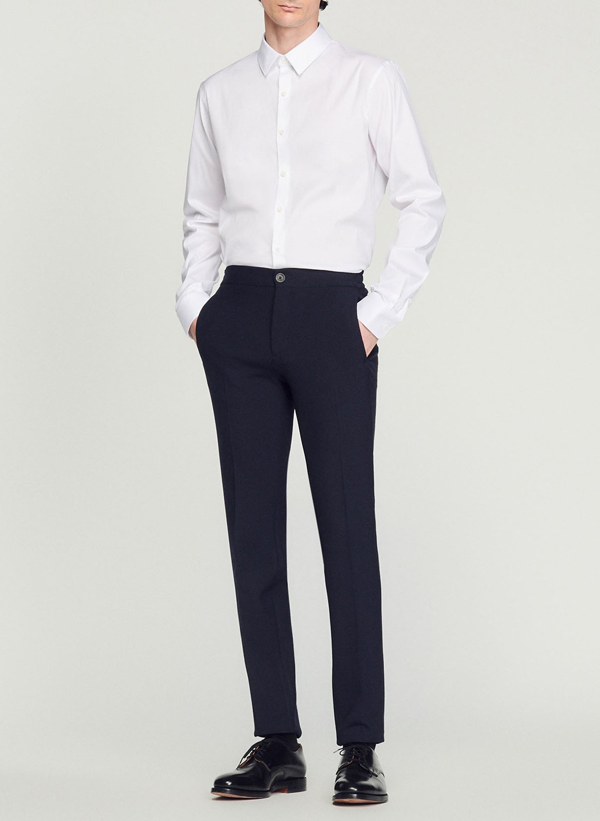 Pantalon droit  SANDRO Bleu