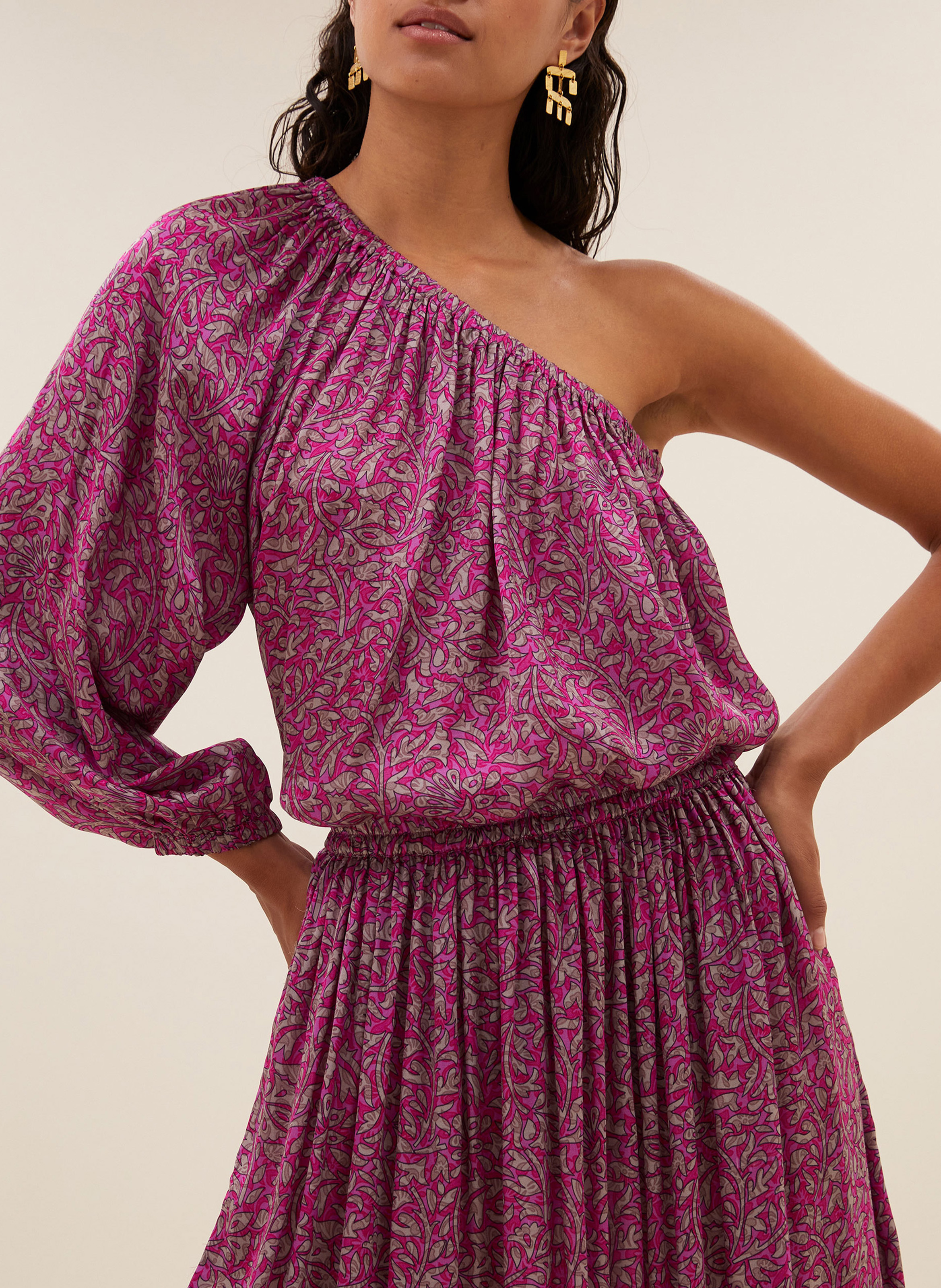 Straight printed blouse BY BAR Purple