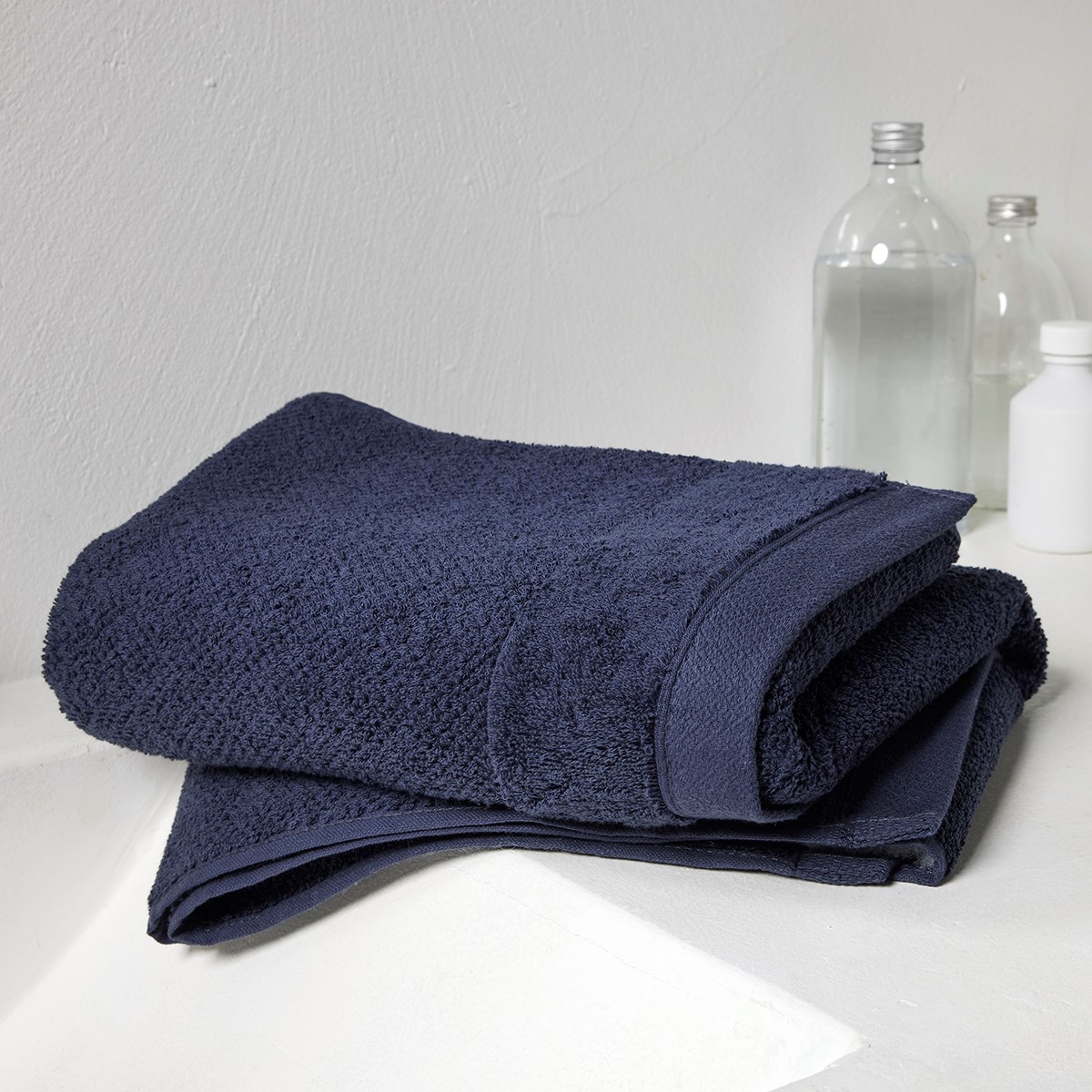 Solid color cotton bath towel TODAY LINGE DE MAISON Blue