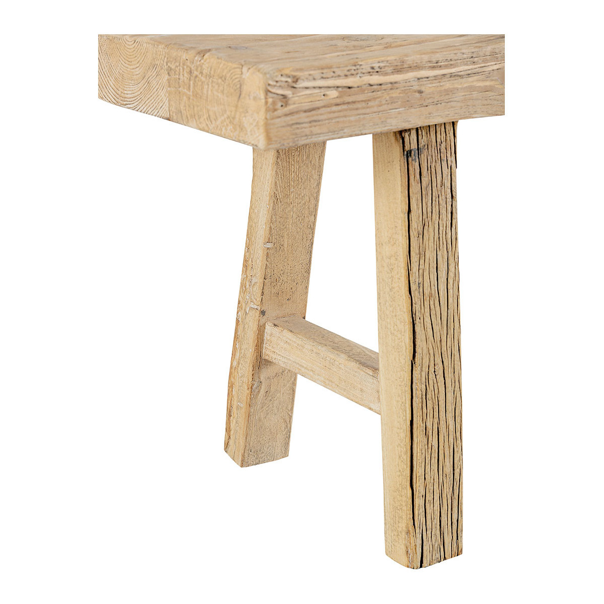 Recycled Elm Wood Bench - Natural BLANC D'IVOIRE Beige