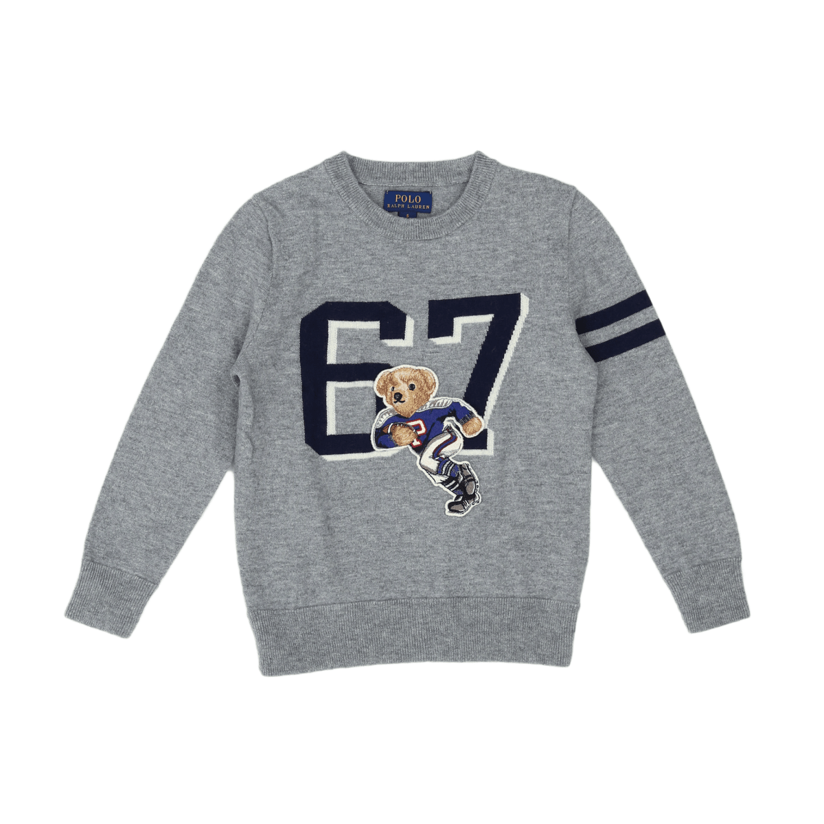 Grey child's sweater - 6 years POLO RALPH LAUREN - Seconde Main Grey